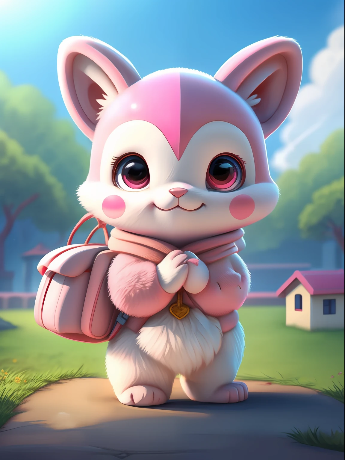 Pink mascot, with eight uprising cultural characteristics, distinctive characteristics, rich connotation Jiangxi city IP has unique creativity and design, in line with the characteristics of the times Cute image, great affinity and communication Cute little animals Furry, anime, contemporary art, UHD