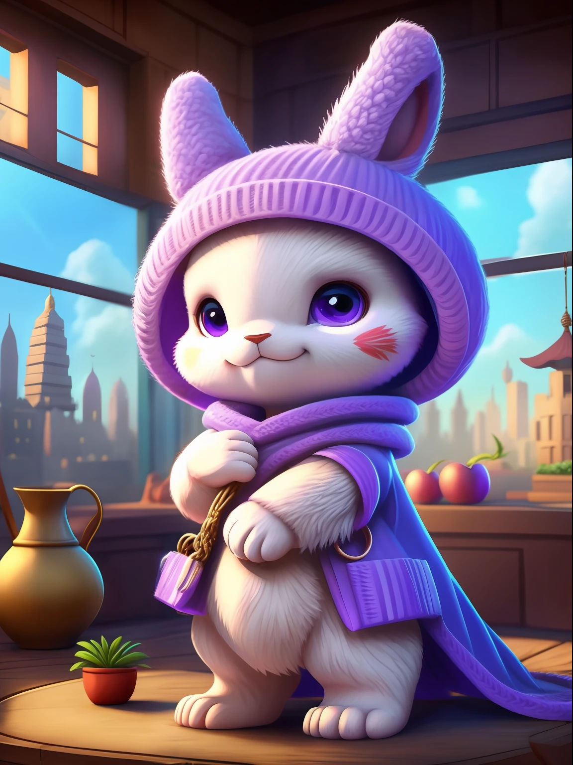 Mascota lila,con caracteristicas culturales,caracteristicas distinitvas,rich connotation Jiangxi City IP has unique creativity and design,linda imagen,gran afinidad,lindos animalitos,anime,arte contemporaneo,UHD