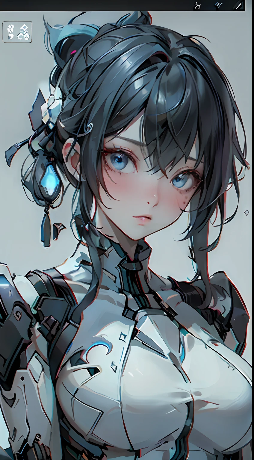 ((best qualtiy)), ((tmasterpiece)), (the detail:1.4), 3D, Delicate big eyes,Large pupil details,Bigboobs,blue hairs,A beautiful cyberpunk female image,hdr(HighDynamicRange),Ray traching,NVIDIA RTX,Hyper-Resolution,Unreal 5,Subsurface scattering、PBR Texture、post-proces、Anisotropy Filtering、depth of fields、Bigboobs,Raised sexy,maximum definition and sharpness、Many-Layer Textures、Albedo e mapas Speculares、Surface coloring、Accurate simulation of light-material interactions、perfectly proportions、rendering by octane、Two-colored light、largeaperture、Low ISO、White balance、the rule of thirds、8K raw data、