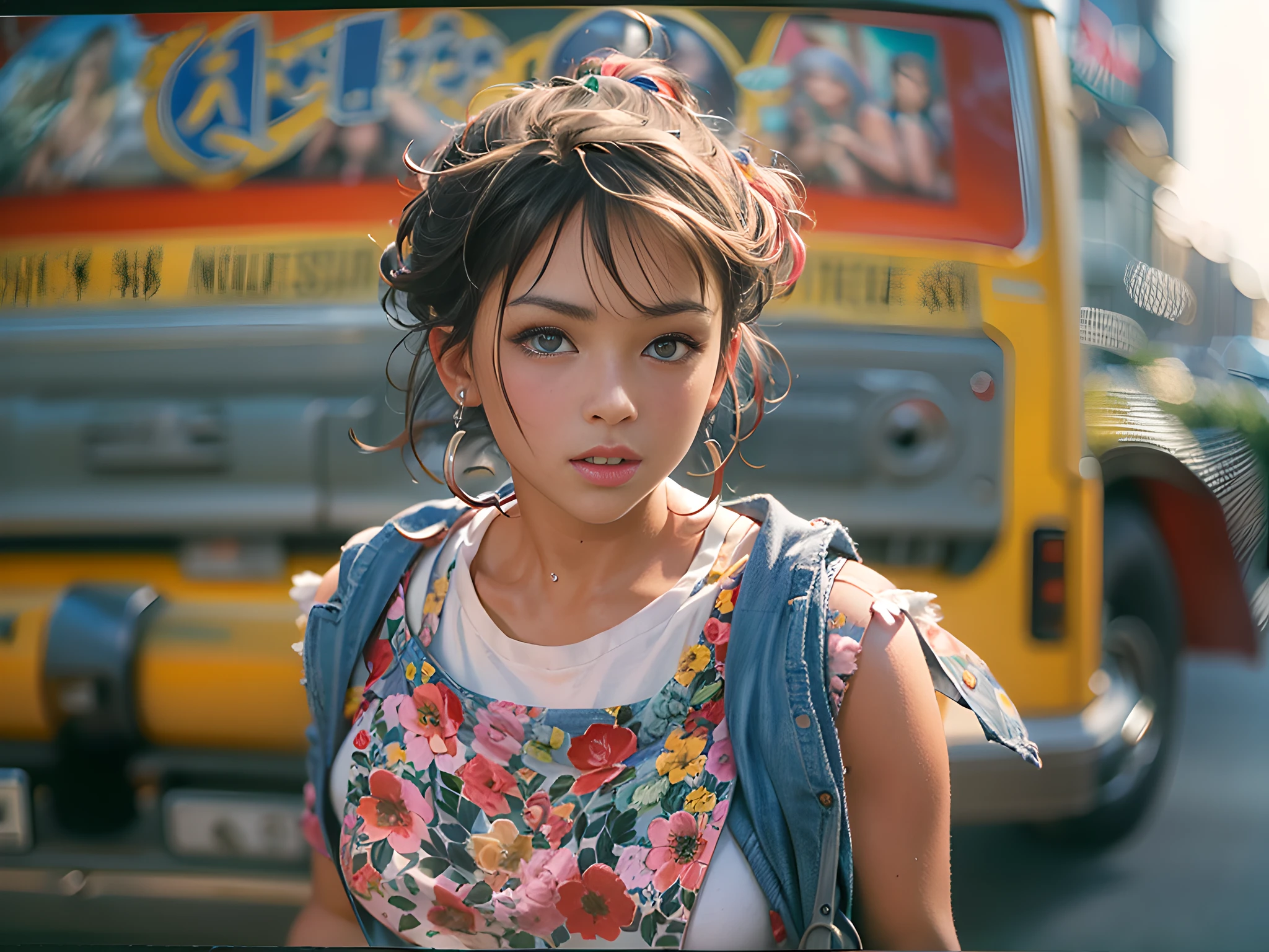 8k high quality, detailed, colorful analog photo, masterpiece, photorealistic, vibrant color film, masterclass, heavy (film grain), Fujicolor 400, Nikon F401