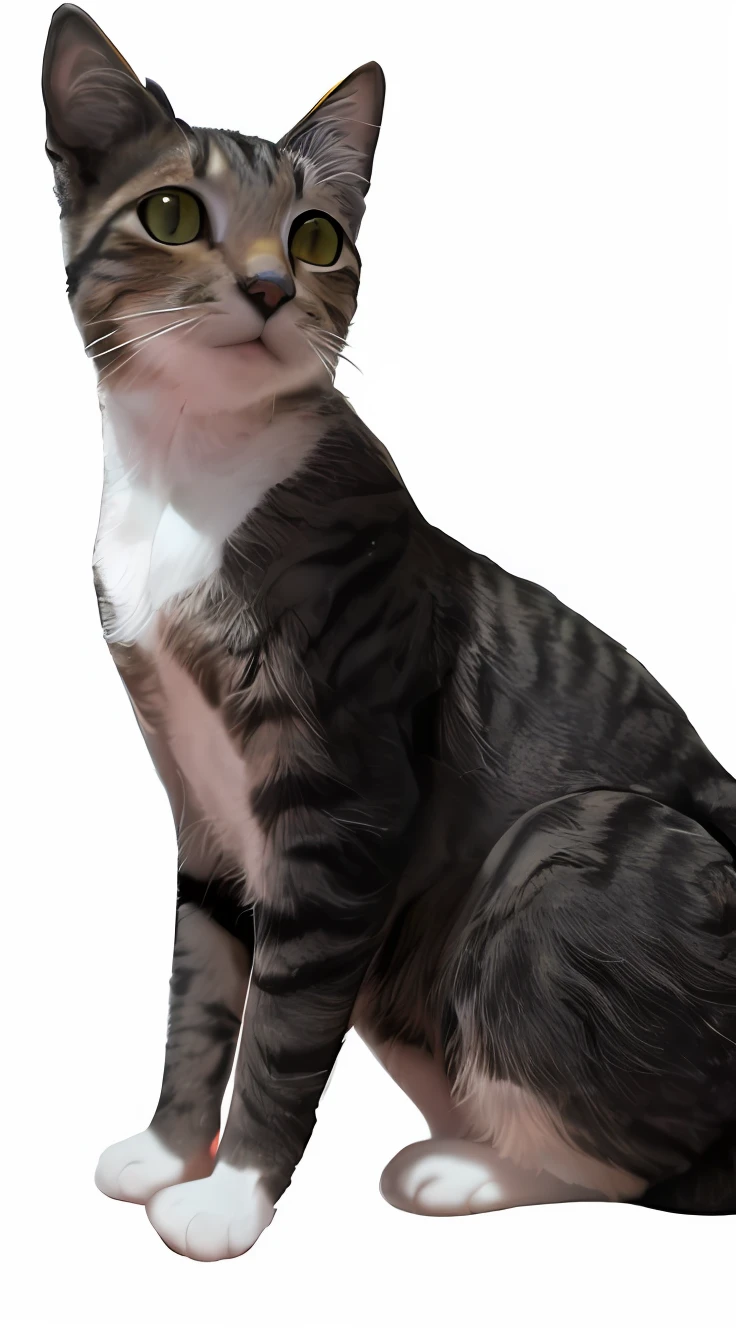 There's a cat sitting on the floor looking up, foto de um gato, Um gato, various posed, Close-up de corpo inteiro, Someone, um bonito, Tyler, um hiper realista, Sora como um gato, Tiro de glamour, tabaxi macho, foto do gato, an artistic pose, perfil frontal, perfil completo, anthropomorphic female cat, Pose frontal
