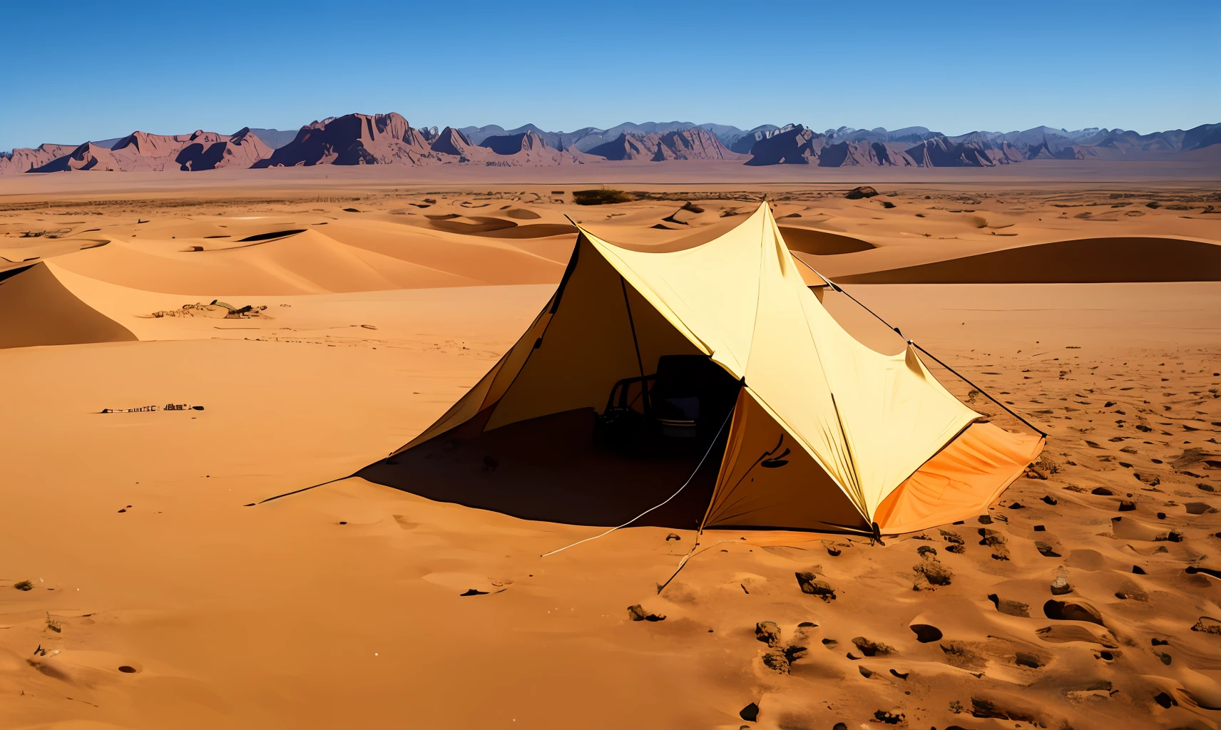 bivouac，A desert，sci-fy
