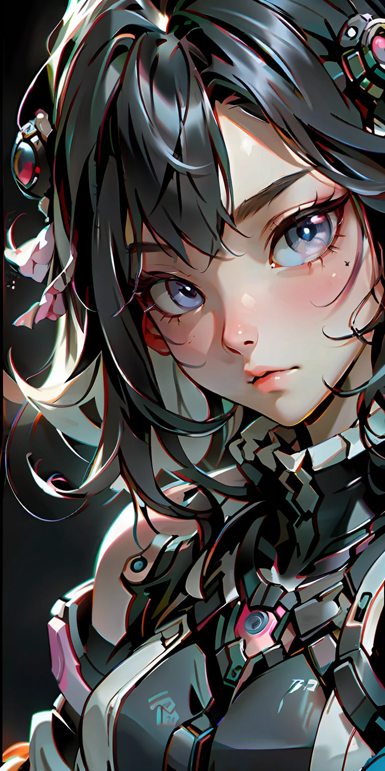 Ridiculous resolution, A high resolution, (masterpiece:1.4), ultra - detailed, 1girl, looking from above, the space, afloat，Elaborate Eyes，long eyelasher，Beautiful detail pupils，16k