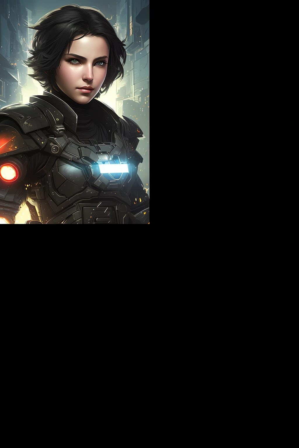 (obra prima) (8K) (ultra realista) (black armor) (designe futurista) (smoke coming out of the eyes) (amor extremamente detalhada) (gauntlet with dark blade) (extremamente detalhado)