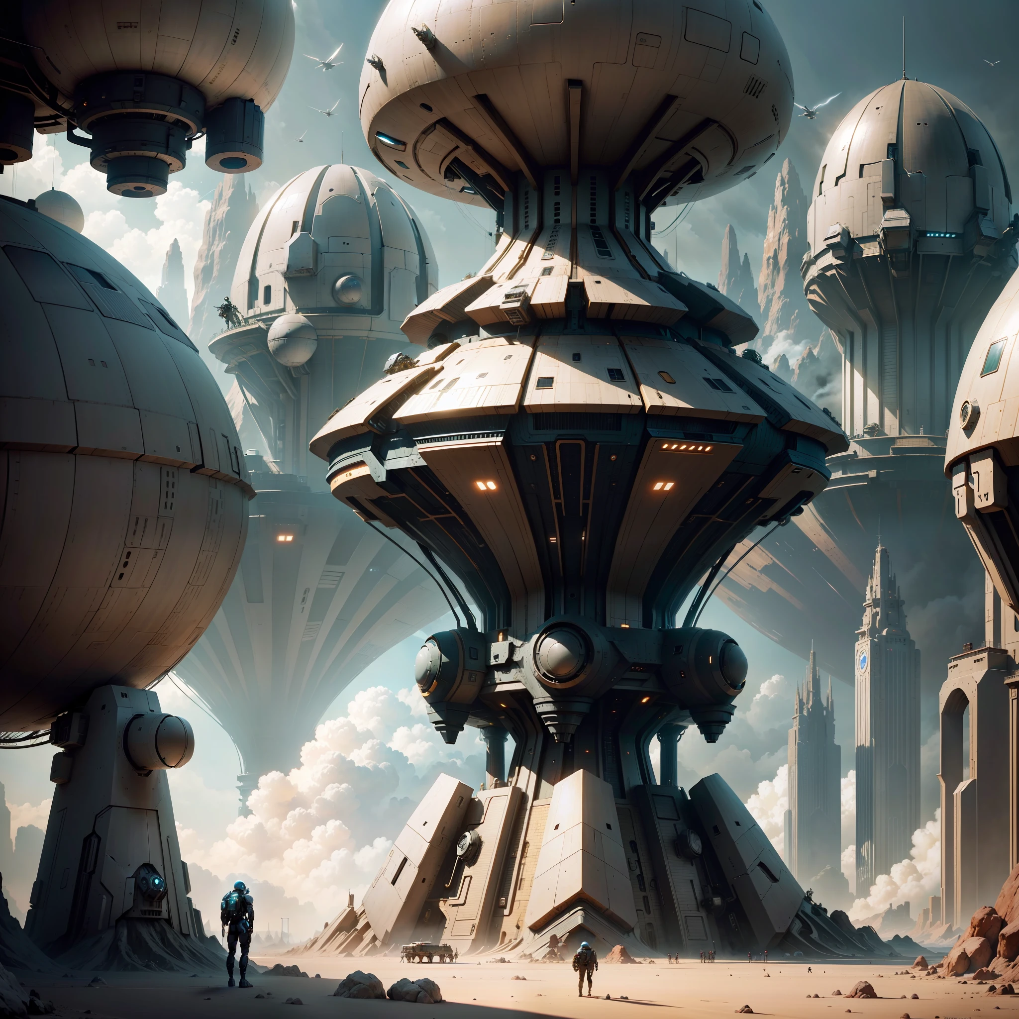 a futuristic space ship lifting off from the earth as a small 
group of people watch, 4k textures, hdr, intricate, highly detailed, sharp focus, cinematic look, hyperdetailed startling 
stories, cover art, illustration