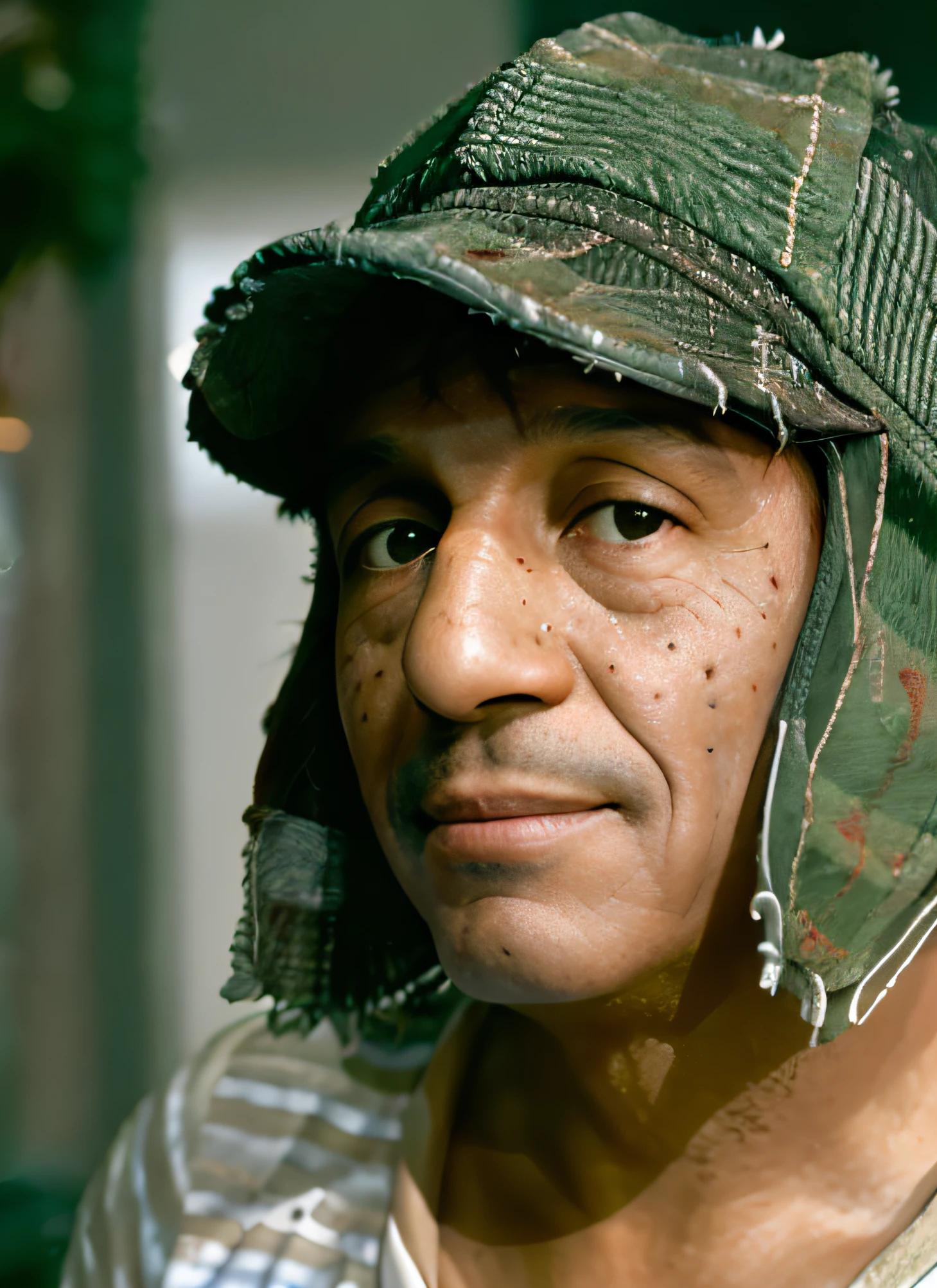 RAW photo, a portrait photo of Chavesdooito, (high detailed skin:1.2), 8k uhd, dslr, soft lighting, high quality, film grain, Fujifilm XT3