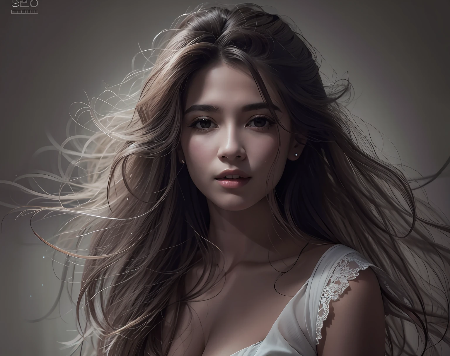 Melhor qualidade, obra-prima, Ultra high resolution, (fotorrealista: 1.4), foto de corpo, 1 mulher, europeia, caucasiana, cabelo ESCURO, pele brilhante, pele sedosa, CORPO MOLHADO, lighting dramatic, corpo inteiro, olhar sensual, tocando no cabelo, ((SEIOS PERFEITOS)), ((corpo PERFEITAS)), staring at the camera, smile shy