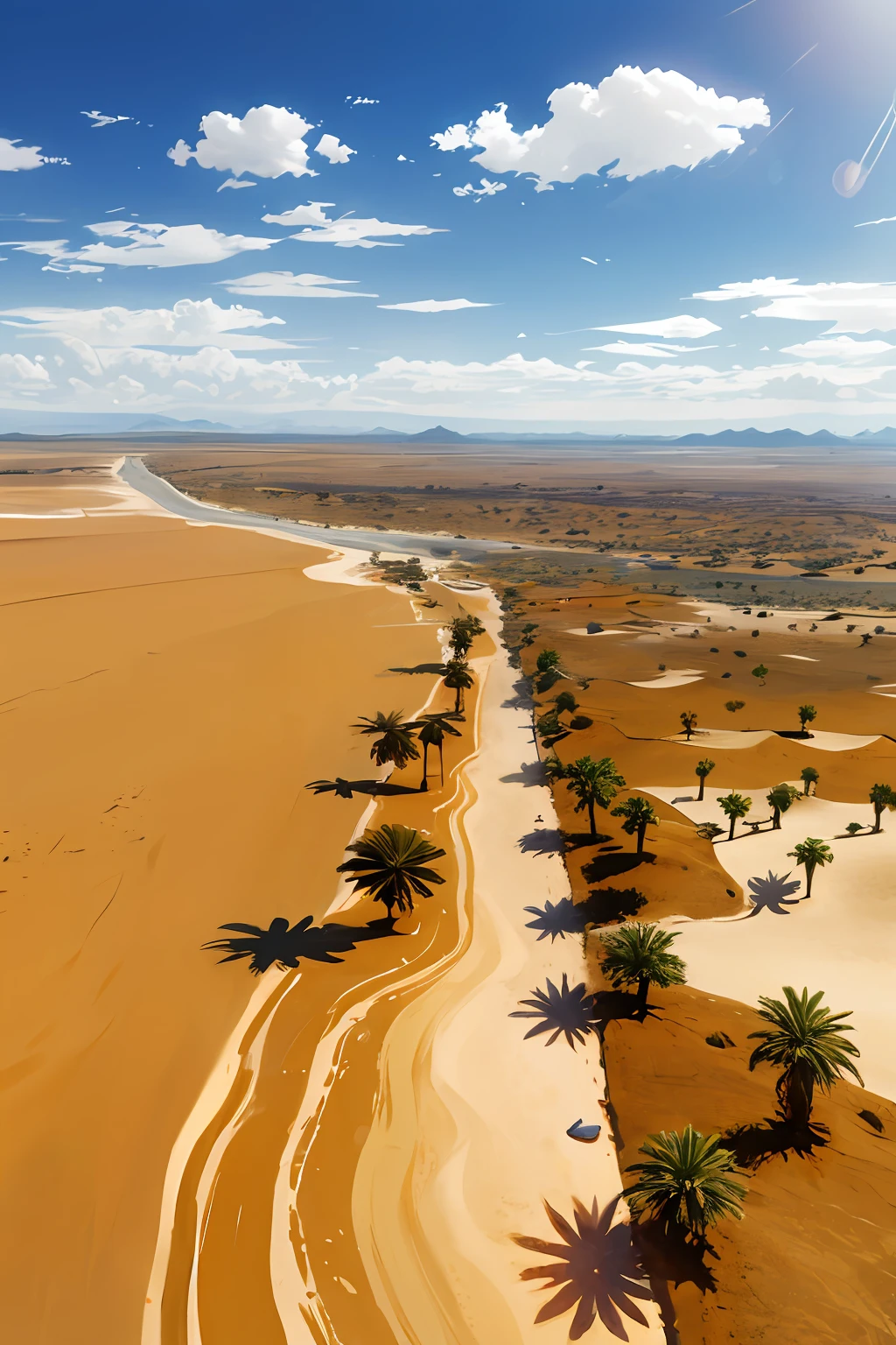 deserto com oasis