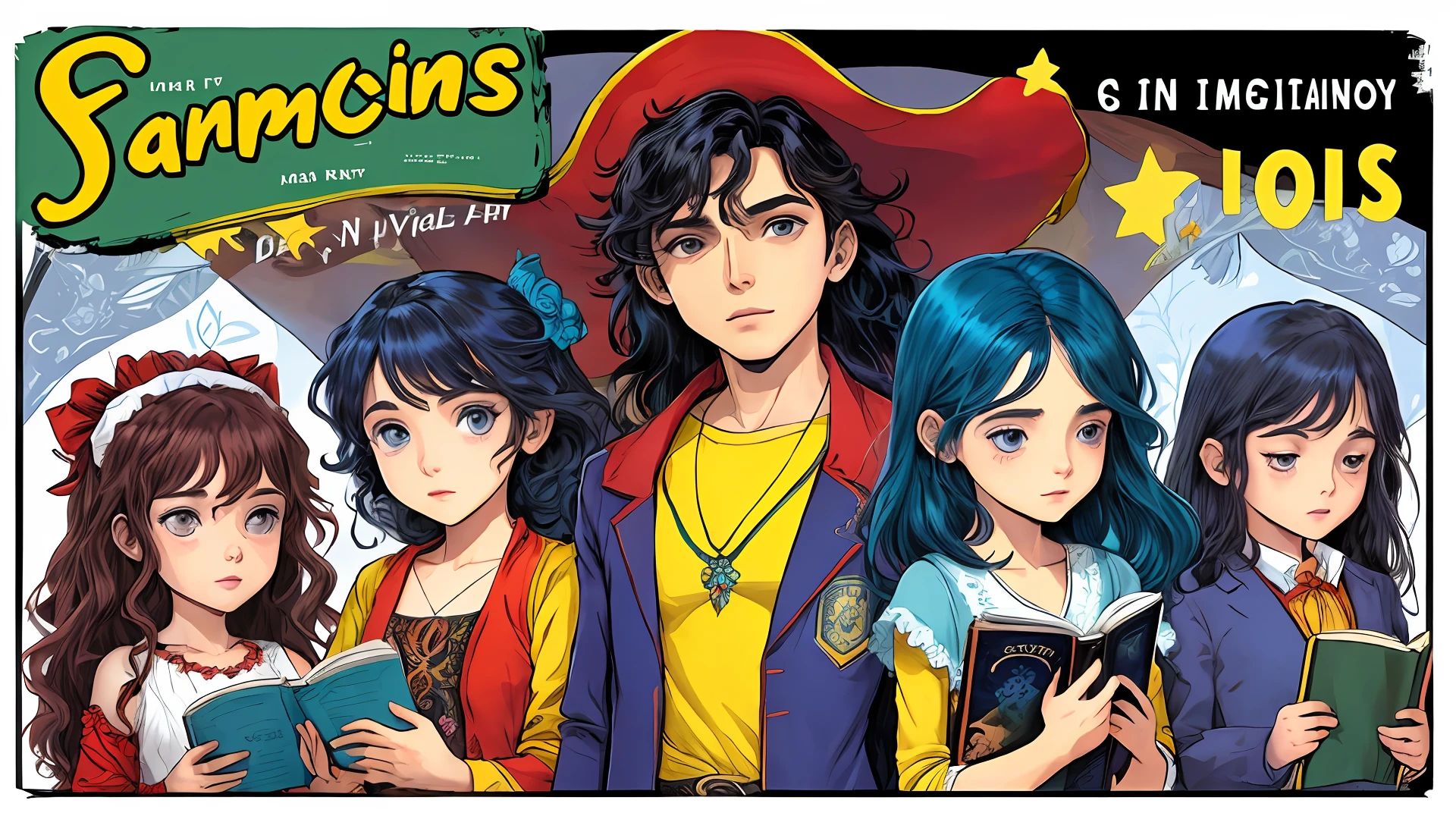 Capa para um livro infantil, of stories with characters from Brazilian folklore