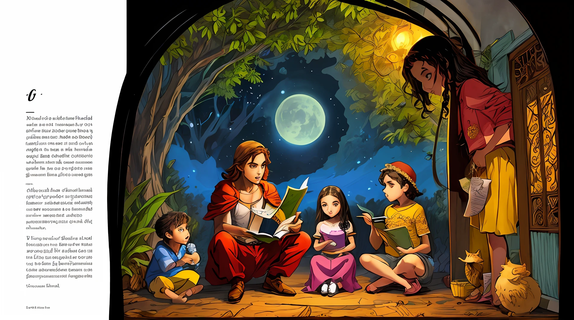 Capa para um livro infantil, of stories with characters from Brazilian folklore
