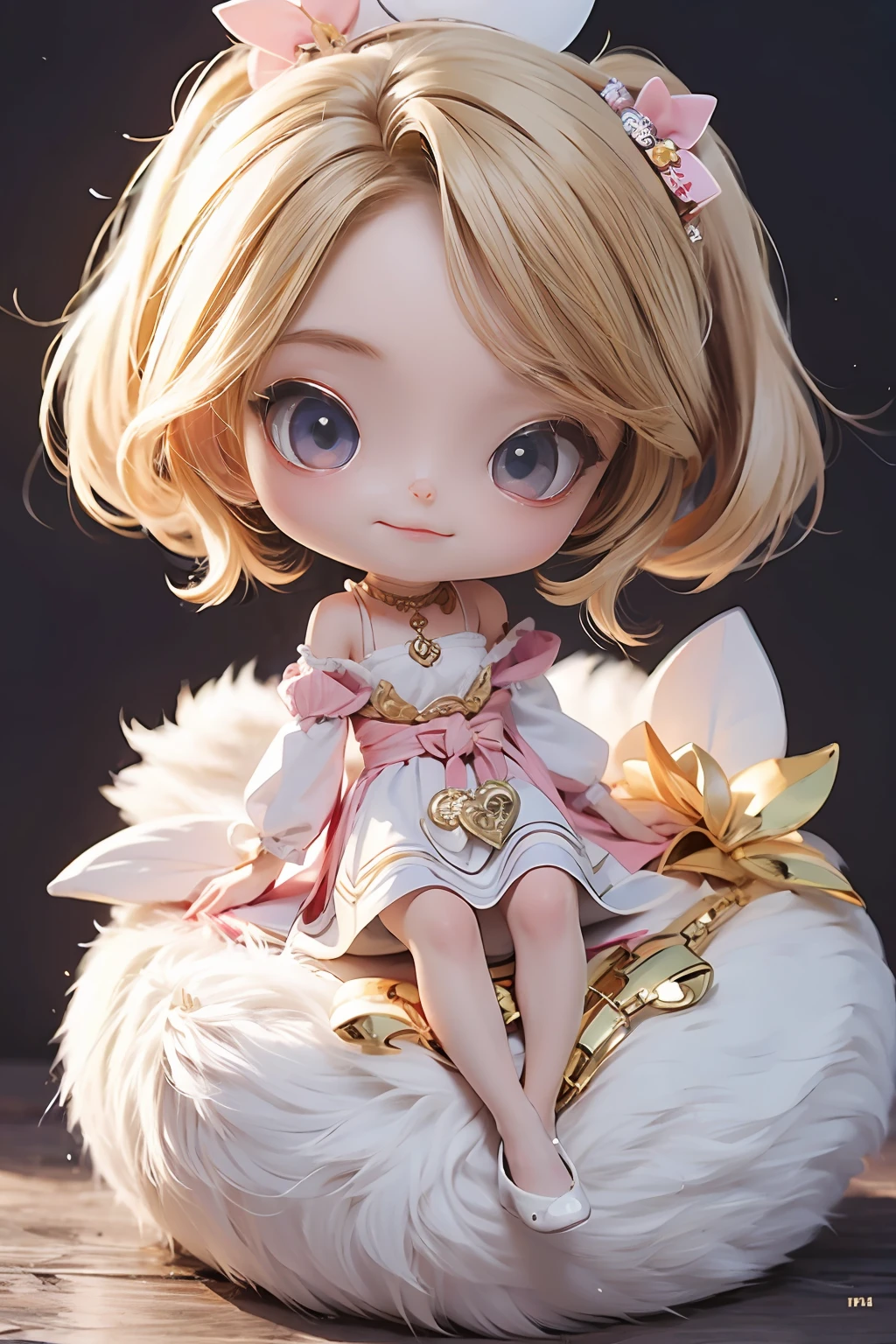 Mulher bonita pintando tela, Chibi