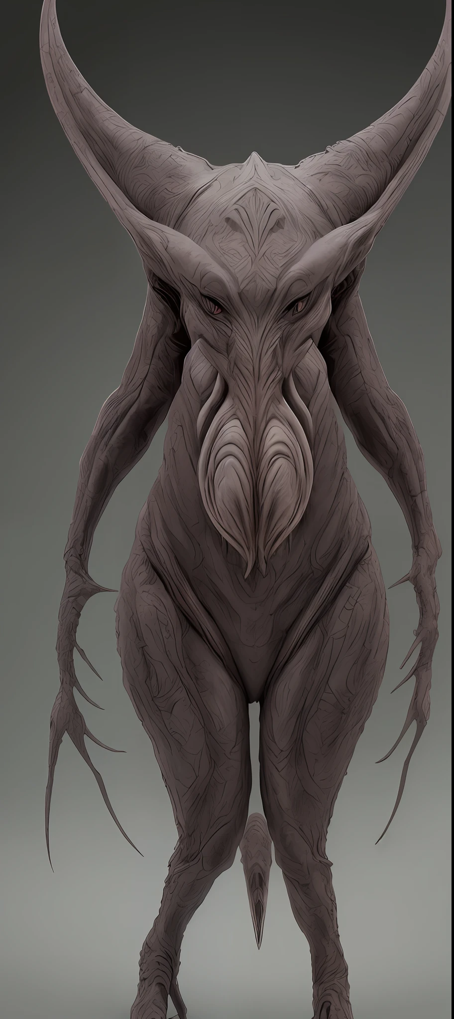 desenho de uma criatura com um corpo humano e pernas, assustadora criatura de carne mutante, very large, grotesque large alien, arte conceitual da criatura, inspirado em Wayne Barlowe, alien creature, design de criaturas, arte conceitual de terror, conceito de criatura realista, one a demon - like creature, one a demon-like creature, criatura assustadora, bizarre alien creature, criatura assustadora, realista, corpo de bode, pesadelo, detalhado