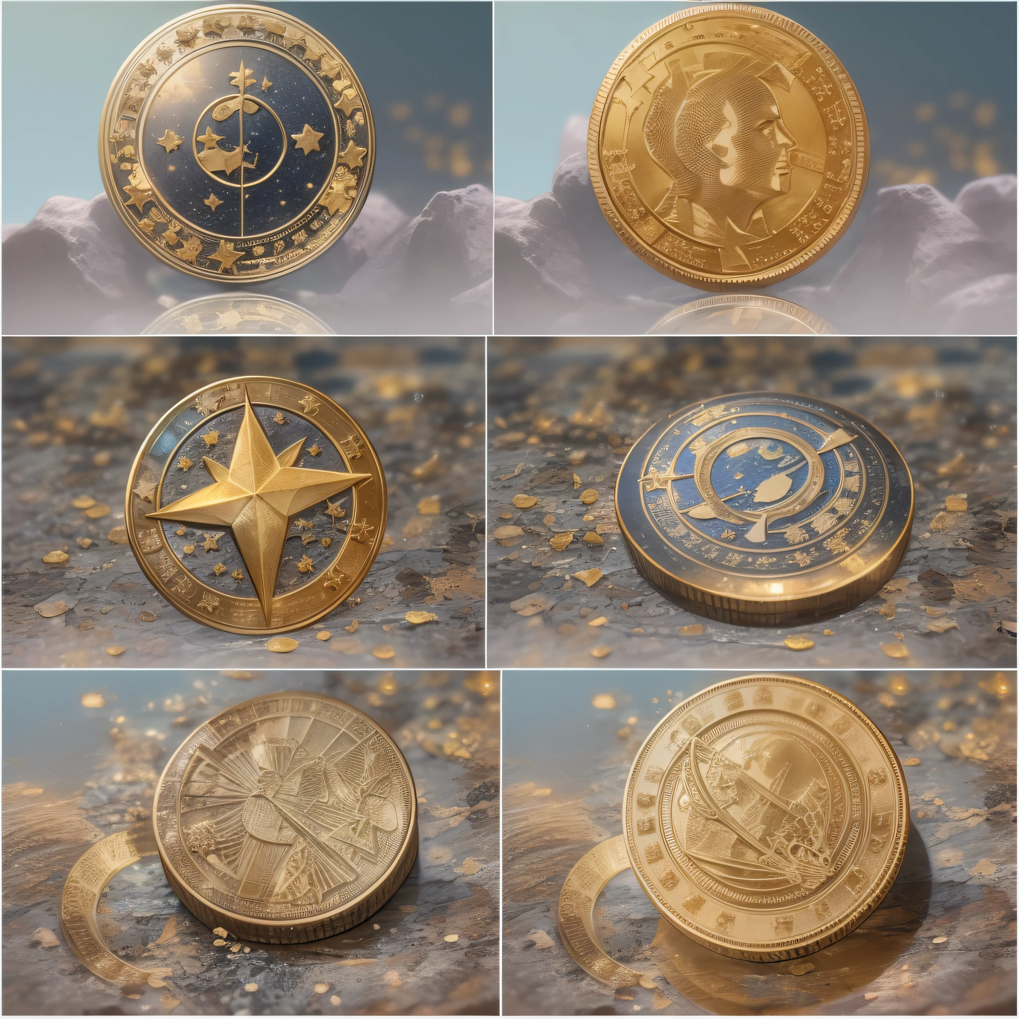 Make space coins, moedas intergalaticas, moedas do universo.