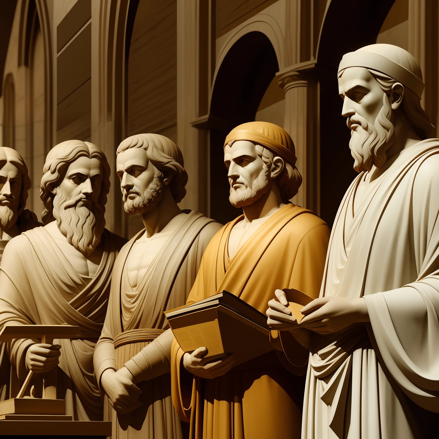philosopher Socrates, Plato Philosopher, Philosopher Aristotle, philosopher St. Thomas Aquinas, philosopher René Descartes, filosofo Immanuel Kant, 3d