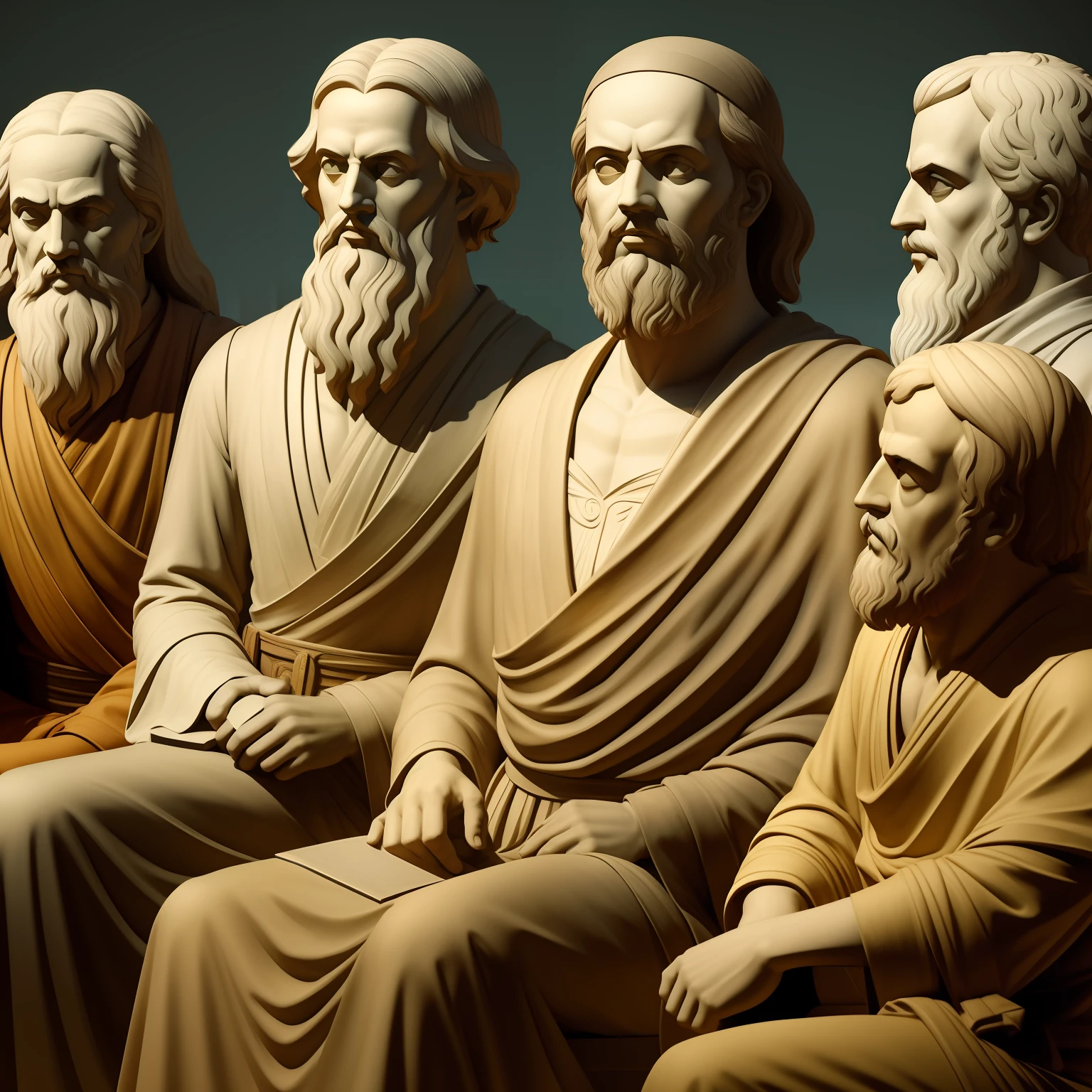 philosopher Socrates, Plato Philosopher, Philosopher Aristotle, philosopher St. Thomas Aquinas, philosopher René Descartes, filosofo Immanuel Kant, 3d