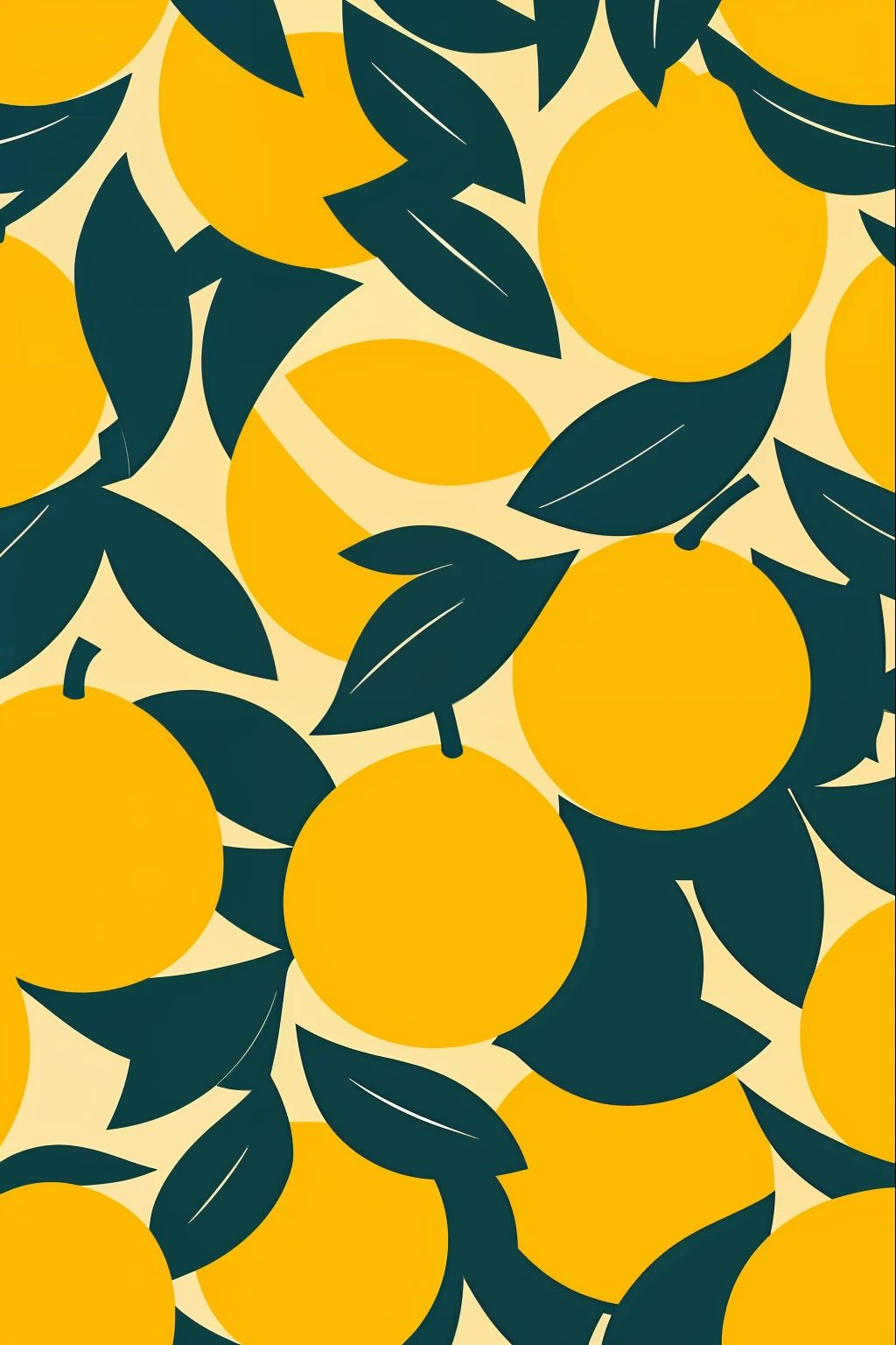 Fruit patterns, multicor, fundo amarelo