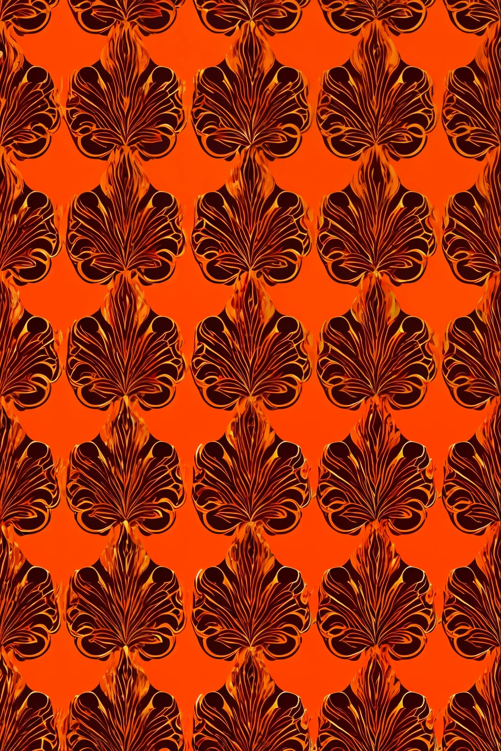 Orange patterns, multicor, fundo amarelo