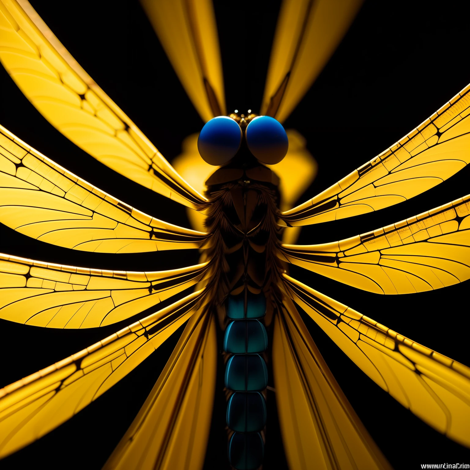 Ultra-detailed microscopic view of a dragonfly's wing, nervaduras detalladas y realzadas, los alveolos con brillo tornasolado, that varies in pitch in each socket, the view occupies the entire image Contrast lighting, dramatic illumination, Foto realism, Ultra detallado, colores brillantes, barniz brillante, todos los colores contrastantes, wall paper Disco duro , Cinematographer, movie, Kinematic, realista, (8k, Foto RAW, La mejor calidad, Obra maestra:1.2), (realista, fotorrealista:1.33),