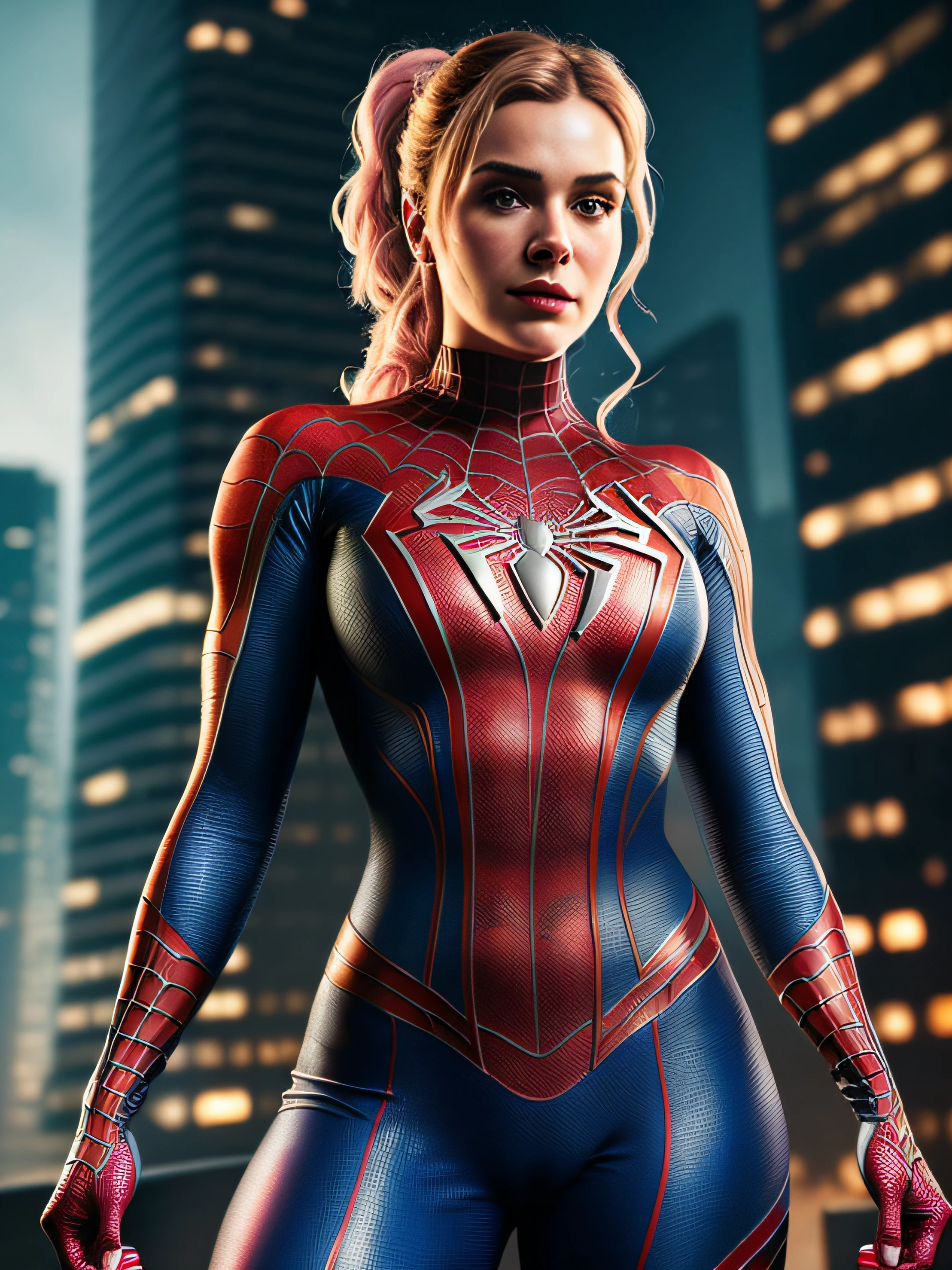 perfect realistic picture of scarlette johnson in a spiderman suit, cyberpunk art, beautiful detailed glow, detailed, Cinematic light, intricate detail, high resolution, detailed facial features, high detail, sharp focus, smooth, aesthetic, extremely detailed, stamp, octane render,