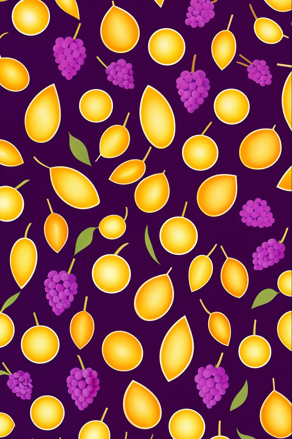 Grape fruit patterns, fundo preto