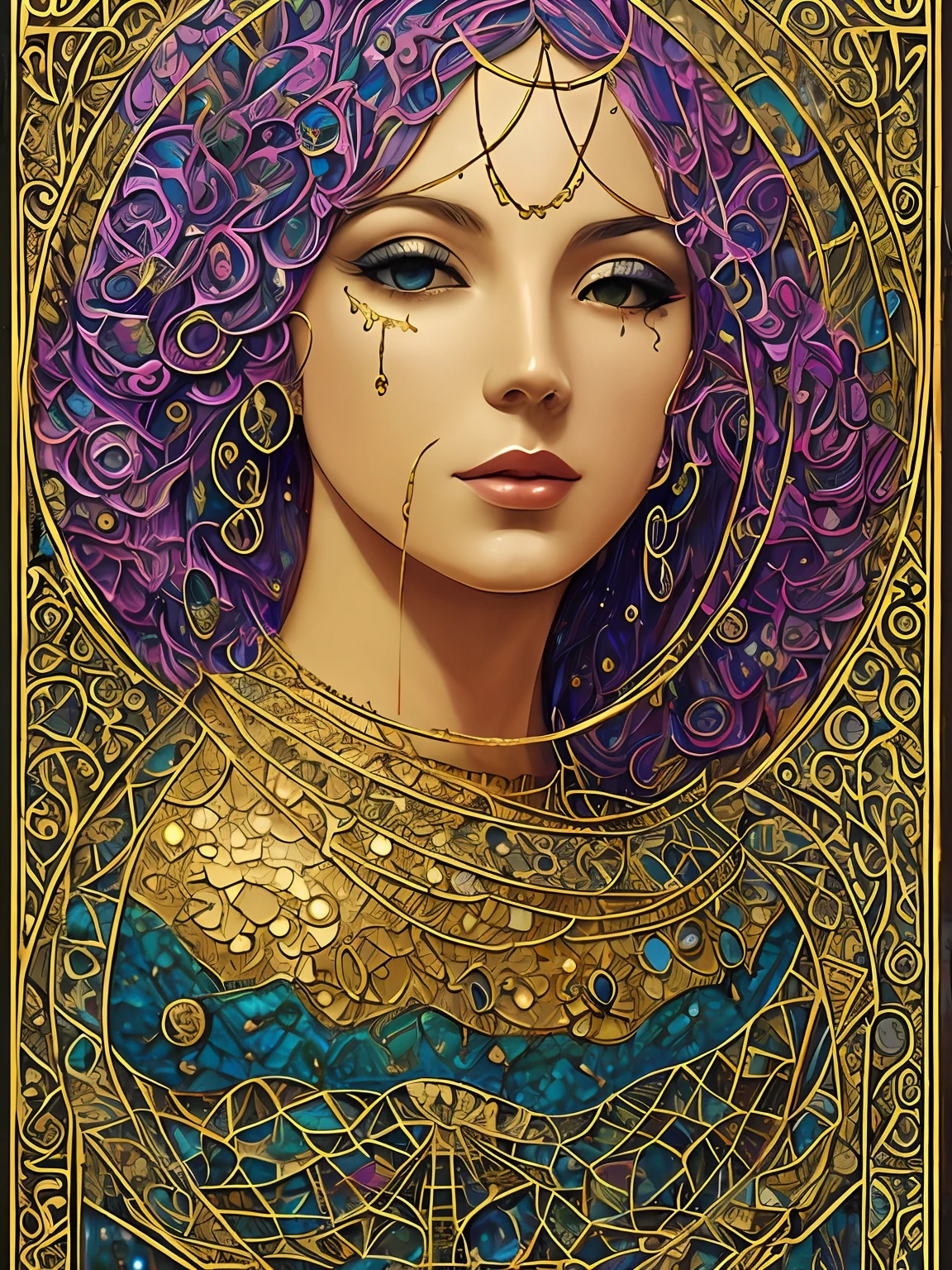 (Obra maestra, Calidad superior, La mejor calidad, Arte Oficial, beautiful and aesthetic:1.2) , mi retrato, cuerpo entero, en un salon de viena en el principio del siglo 20 ,estilo Klimt, muchos detalles, texturas, brillos , ultra alta definicion ,Extremadamente detallado,De color,highest detailed, Arte Oficial, Unidad 8K Fondo de pantalla, Ultra detallado, beautiful and aesthetic, Beautiful,Arte fractal, Obra maestra, La mejor calidad, (Zenredar, mandala, enredo, enredar) ,Luz Sagrada,gold foil,Arte de pan de oro,dibujo de purpurina,VITRAL , PerfectoNwsjMajic ,Lugar de morada de seres antiguos ,como arriba es abajo ,Tridimensional,hiperdimensión ,panorama view,Departamento y Campo ,timetraffeling , Forma pasada y futura,informe,Dimension X , Protocultivo ,simbiosis,Epic brilliant cinematic stunning intricate meticulously detailed dramatic atmospheric maximalist realistic organic climatic effervescent bubbling dripping splash explosion fireworks bubbles and rocks,astrology signs ,tarot ,