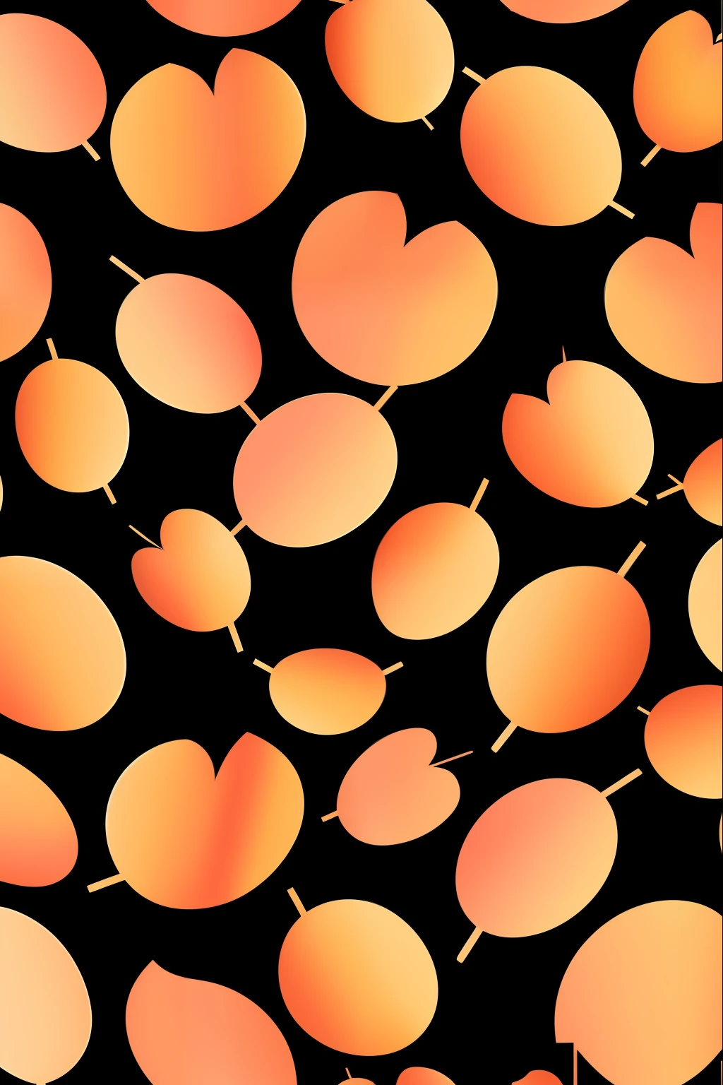 Peach patterns, fundo black