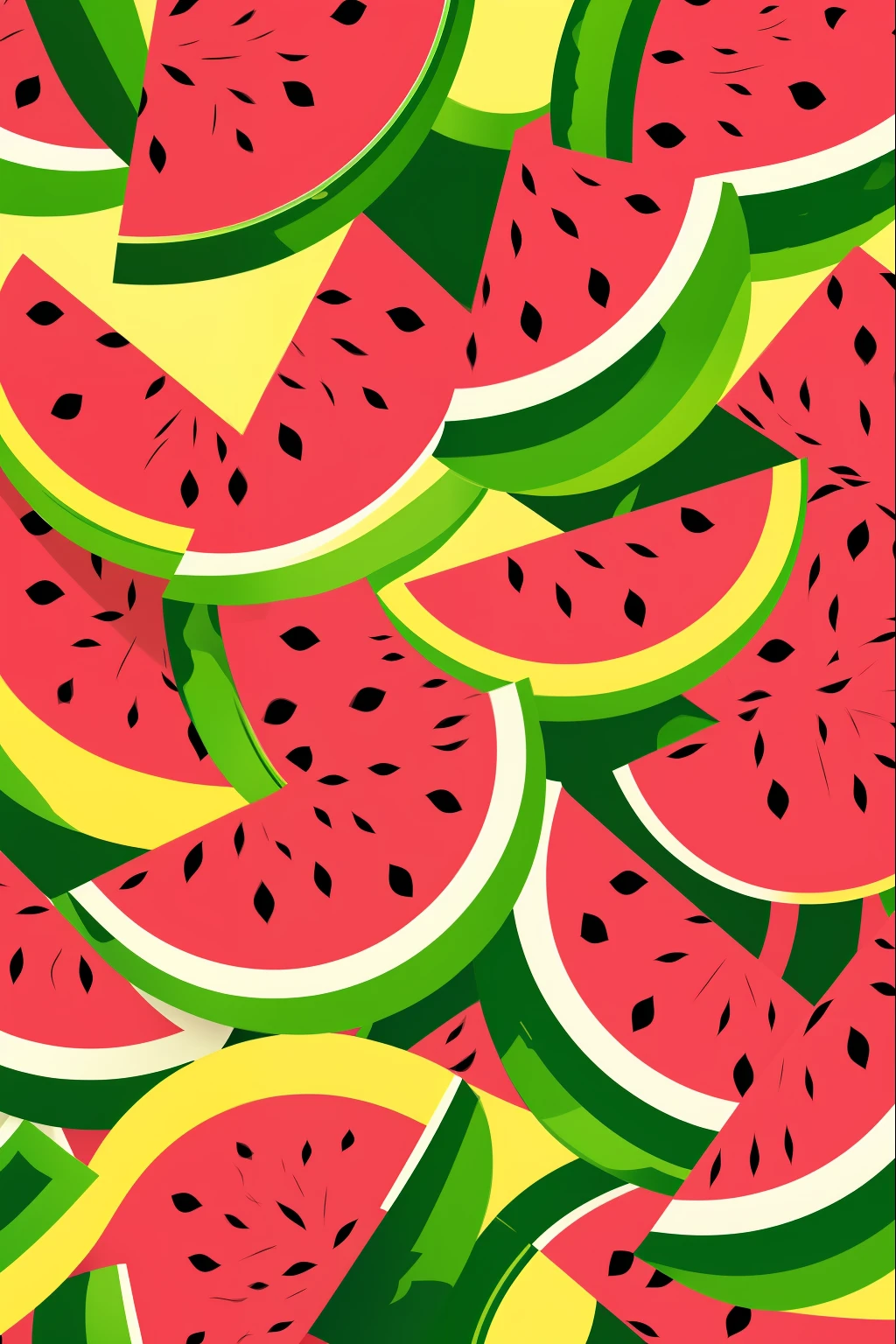 Watermelon patterns, fundo amarelo