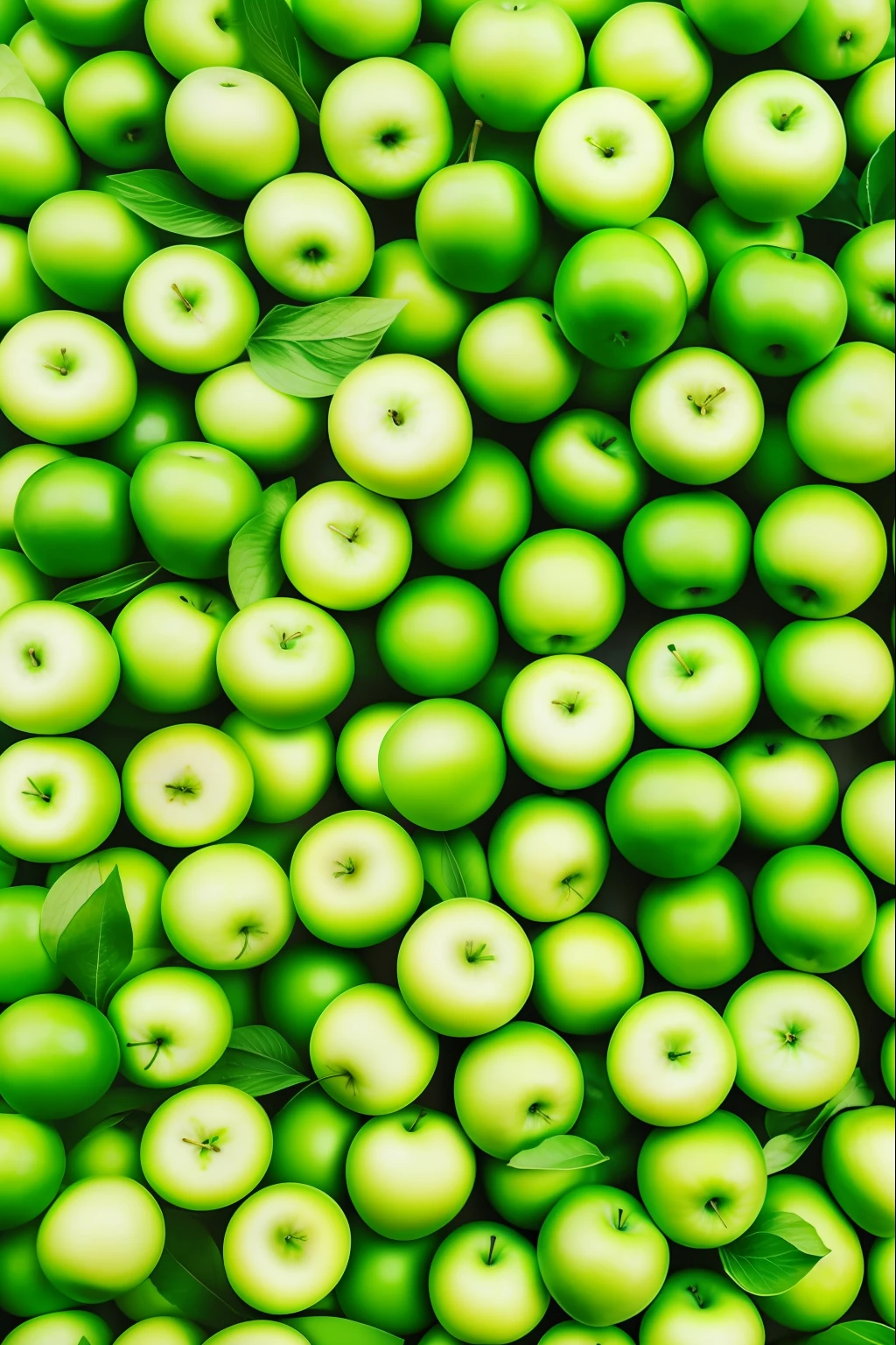 Patterns of green apple fruits, fundo branco