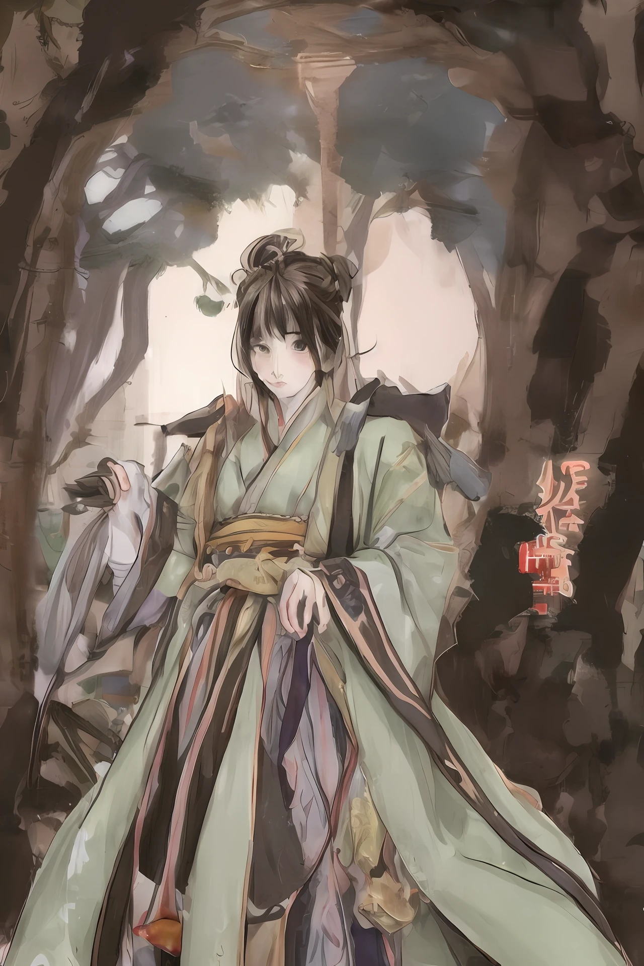 Desenhe um homem bonito da era joseon