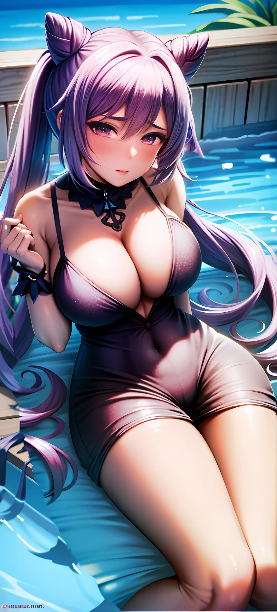((huge tit))((big breasts thin waist),(big assa))(Wonderful butt curve),((Silky lightweight pajamas))tmasterpiece,8k,Epic texture,tempting pose