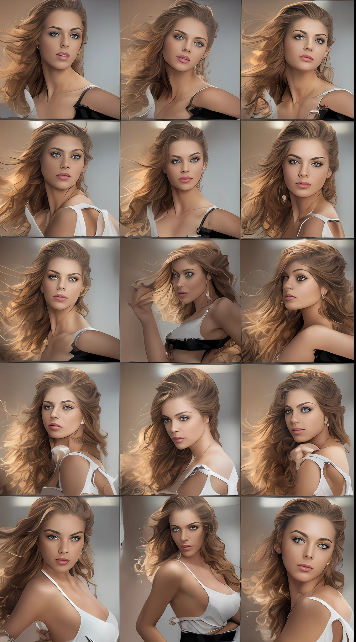 Rusa, joven, vestido escotado, braless, ni bragas, vestido pegado al cuerpo, esbelta, cinematography lighting, cabello largo, rizado, symmetrical beautiful face, piel blanca, vagina y pezones marcados en el vestido ligero, corto, 8k hdr, png, vista frontal, Panning, sensual and sweet expression, tierna, cuerpo completo, chica sola, sin fondo.