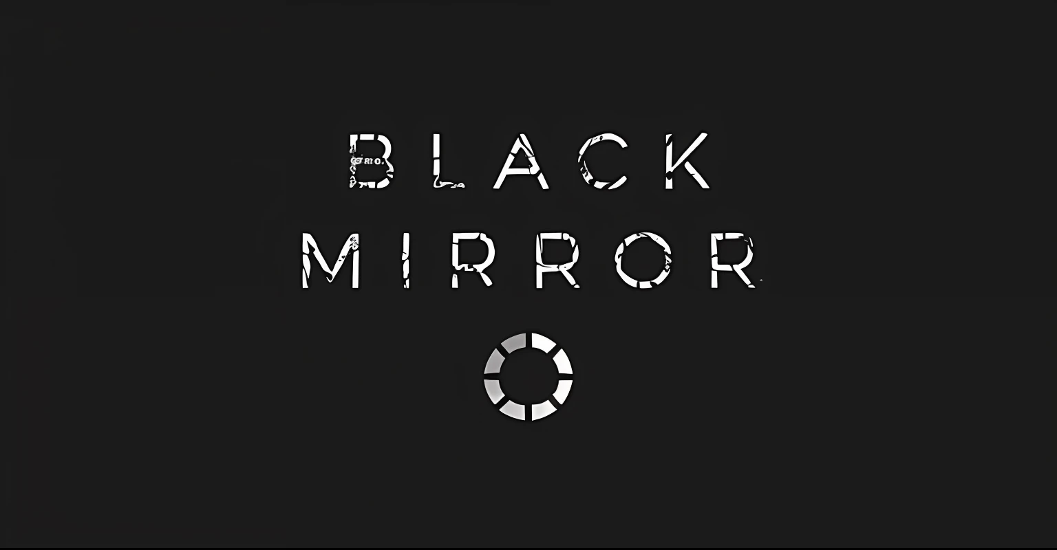 A black and white photo of a watch with the words black mirror, Black Mirror Series, espelho preto, fundo espelhado, logotipo preto e branco, logotipo da banda de black metal, em um fundo preto de cor plana, fonte da banda de black metal, Armadura preta, black stencil, tema preto, armadura preta, textura do espelho, Backround preto. Inkscape, Anish Kapoor Preto, interface preta