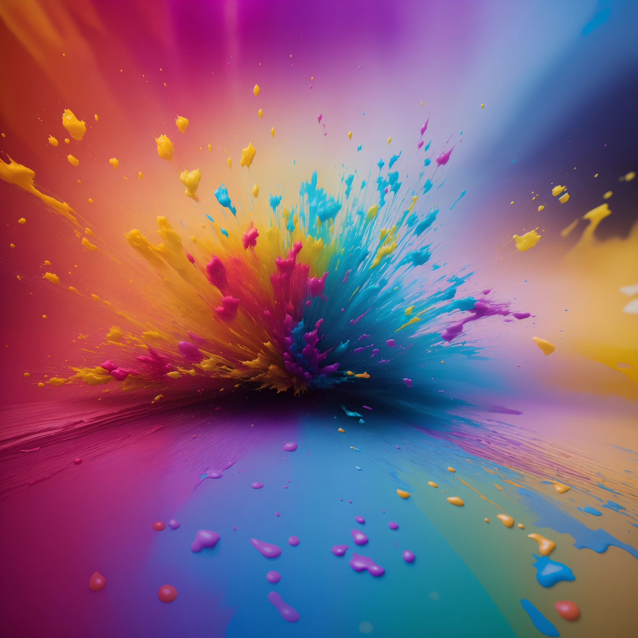 (level difference:1.8),(Paint colliding and splashing on the canvas),(depth of field),1girl's side face blends into it,((side face)),open mouth,(liquid paint rainbow hair:1.1) made of paint and defies gravity,thick flowing,(paint splatter:1.3),Liquid state,stunningly beautiful, masterpiece, detailed background,ultra high quality model, ethereal background,abstract beauty, explosive volumetric, oil painting,heavy strokes,Romantic lighting,Sub-Surface Scatterring,lens 135mm,f1.8,glow,8k,high resolution, dreamy,ray tracing,hdr,god rays,