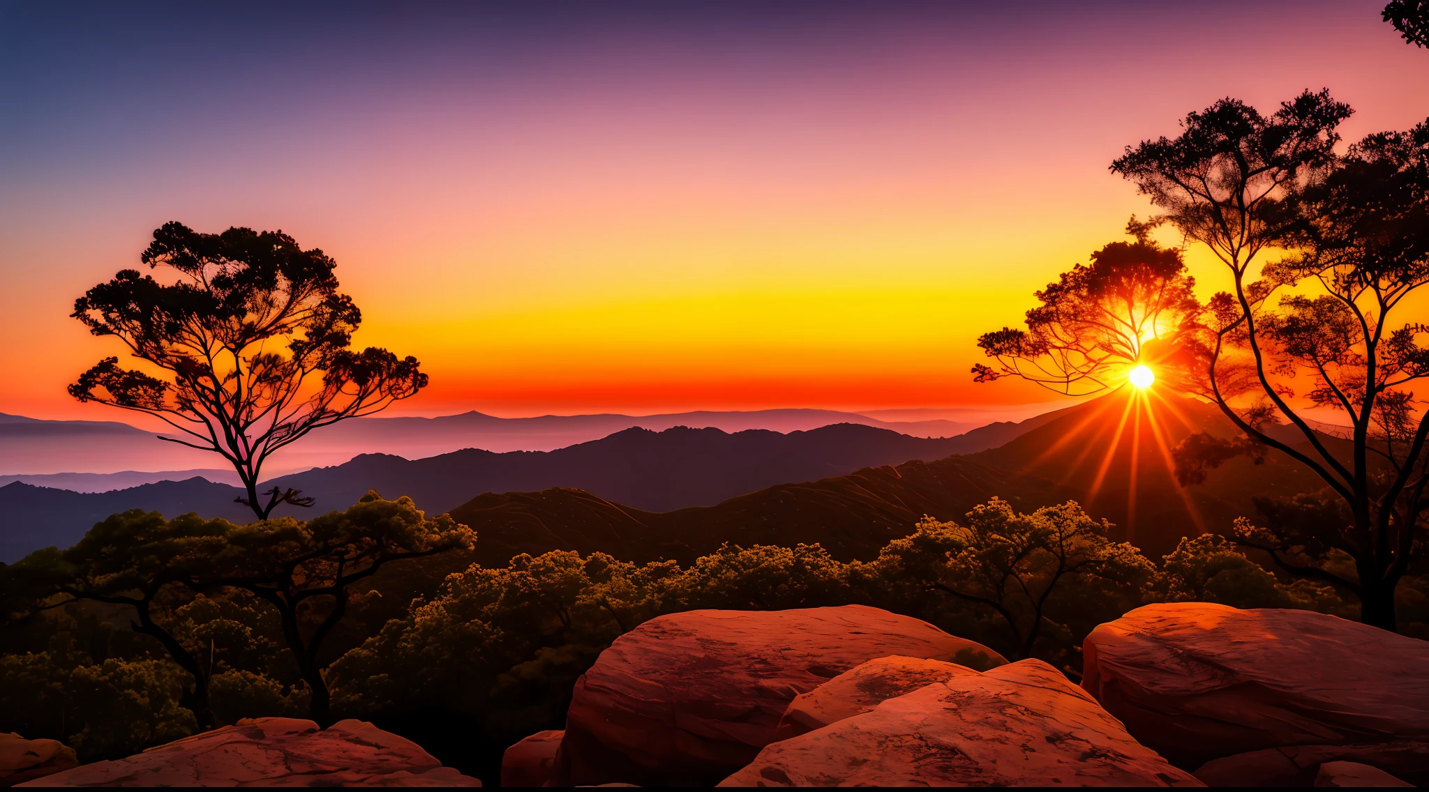 Sunset, evening glow, distant view, realistic, rich colors, gorgeous and colorful, wide-angle lens, shooting in the evening, positive film, naturalistic style, high-definition filming.