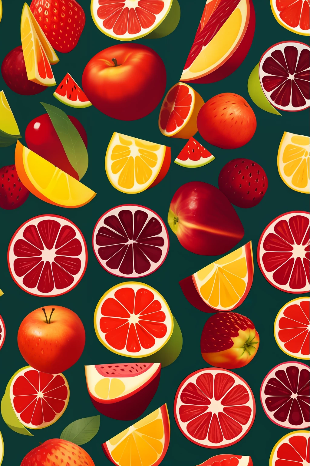 Fruit patterns,multicor fundo preto