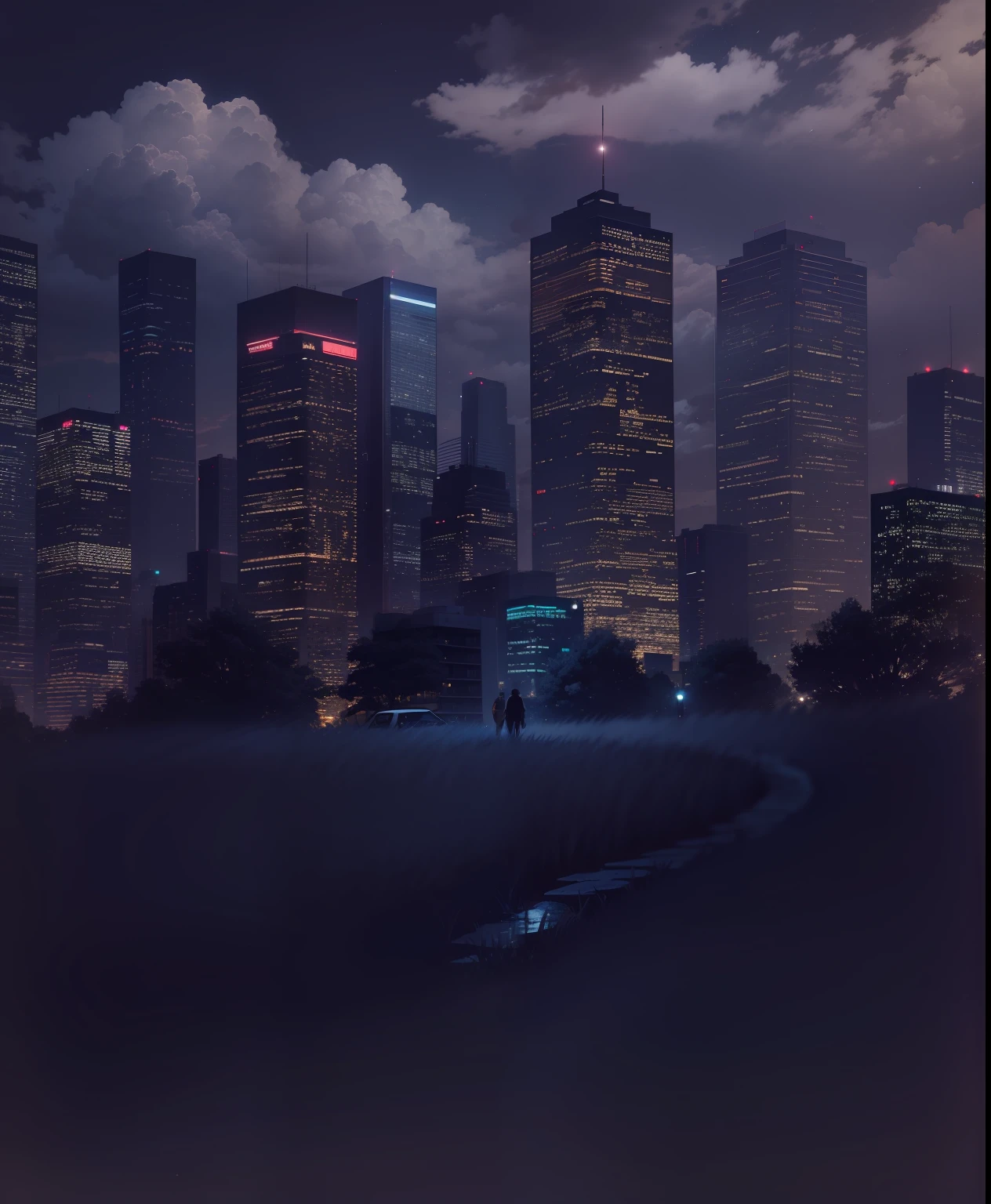 nighttime scene