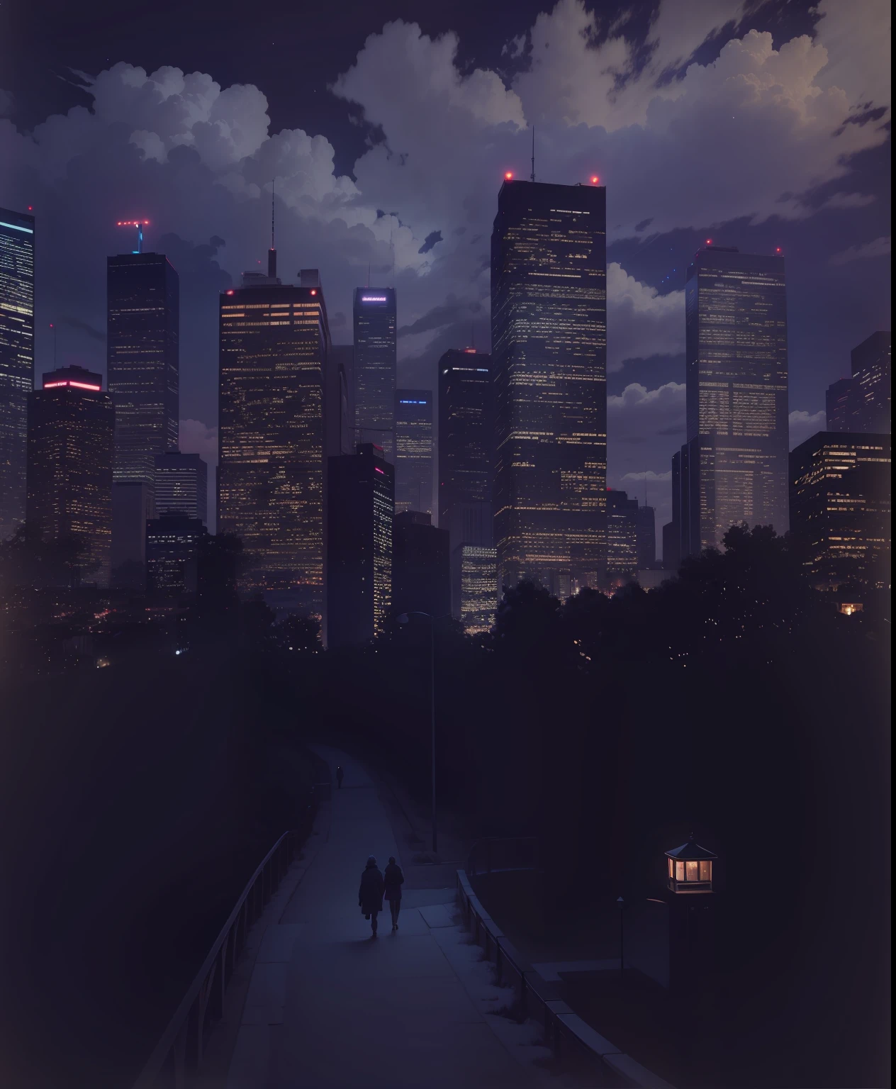 nighttime scene