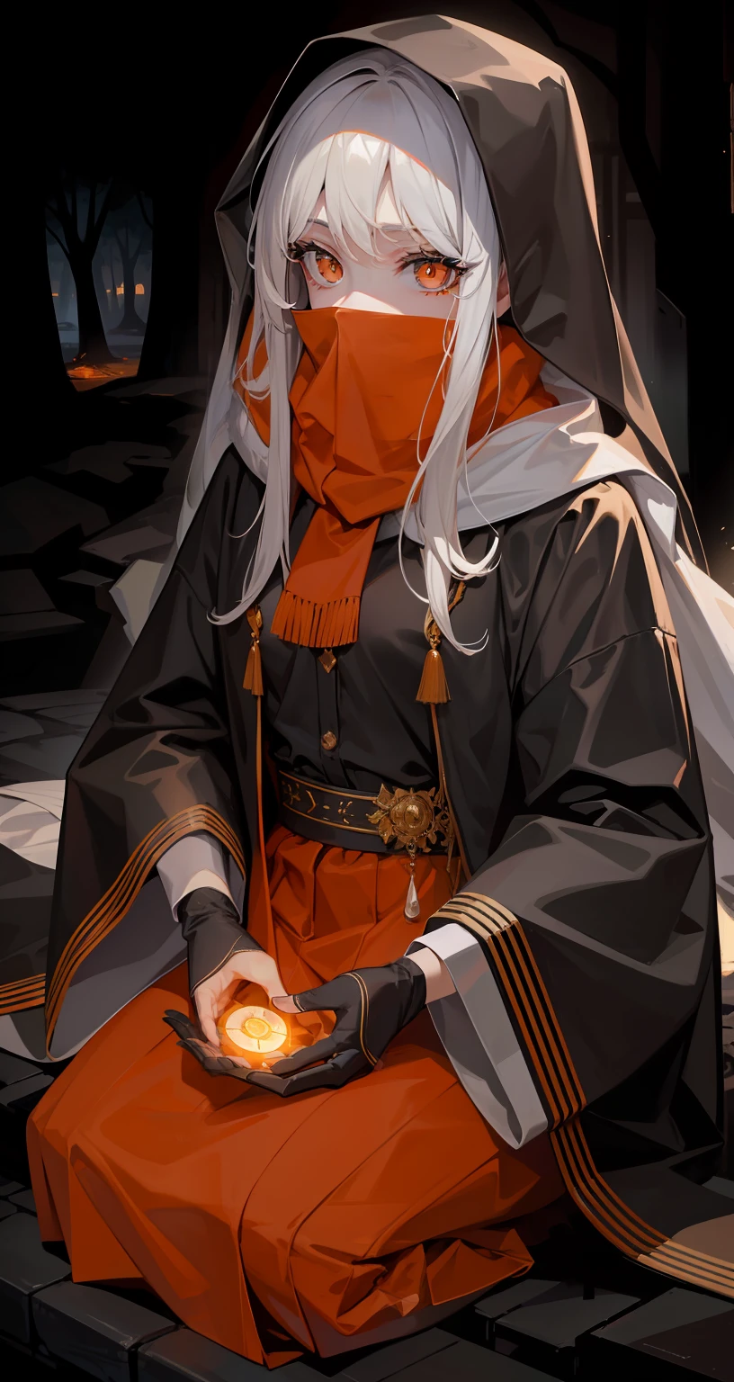 serenidade,apathy,Solitude,Desolation,delicated,Orange eyes,Delicate eye illumination,Delicate eyes