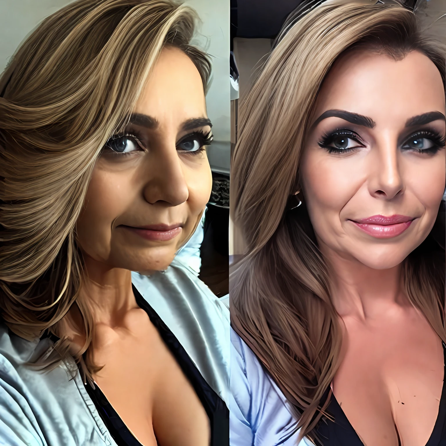 Uma linda mulher nua de pernas abertas cabelos loiro olhos castanho um corpo perfeito