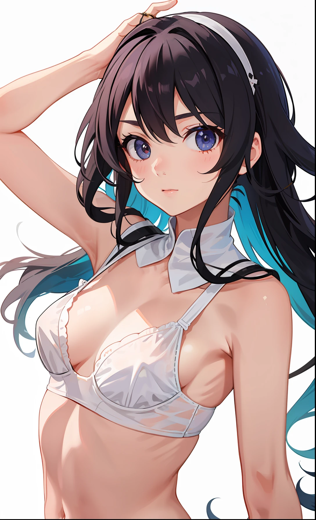 1girl in、undergarment、cute little、Upper body portrait、