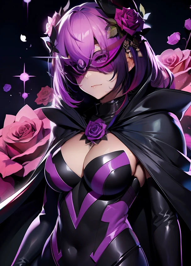 Large purple rose flowers
