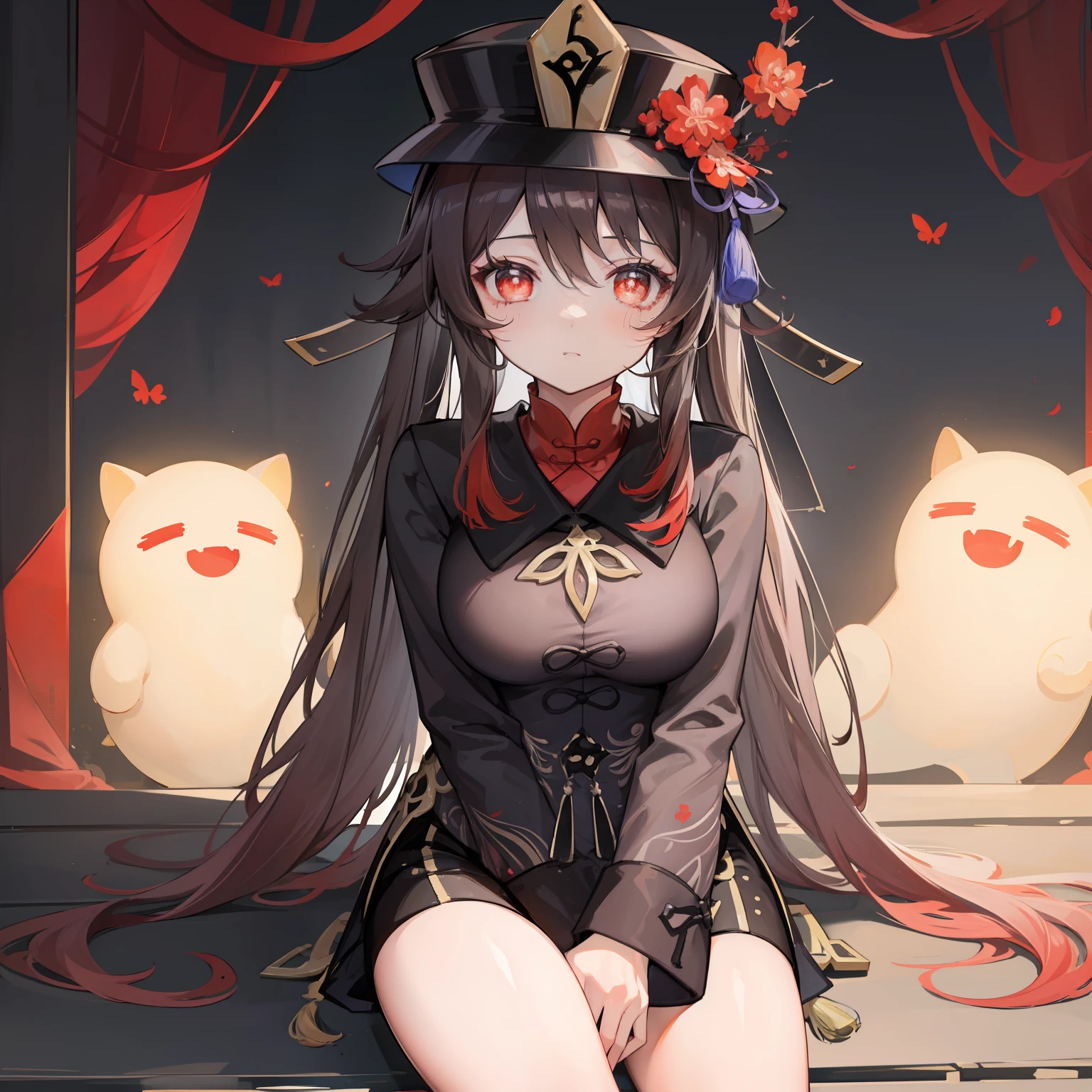hutaodef,
hutaornd,(masterpiece),best quality, expressive eyes, perfect face,w sitting, w sitting on ground, legs on ground, big breast, good breast, h-cup, arms between legs, bot arms between legs,1girl