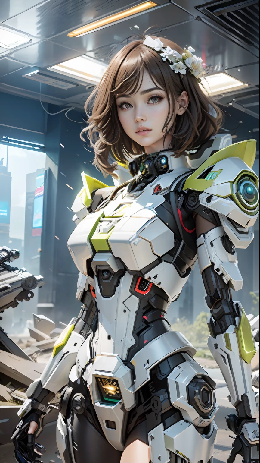 ((Best quality)), ((masterpiece)), (highly detailed:1.3), 3D,Shitu-mecha, beautiful cyberpunk women with her mecha in the ruins of city from a forgoten war, ancient technology,HDR (High Dynamic Range),Ray Tracing,NVIDIA RTX,Super-Resolution,Unreal 5,Subsurface scattering,PBR Texturing,Post-processing,Anisotropic Filtering,Depth-of-field,Maximum clarity and sharpness,Multi-layered textures,Albedo and Specular maps,Surface shading,Accurate simulation of light-material interaction,Perfect proportions,Octane Render,Two-tone lighting,Low ISO,White balance,Rule of thirds,Wide aperature,8K RAW,Efficient Sub-Pixel,sub-pixel convolution,luminescent particles,light scattering,Tyndall effect