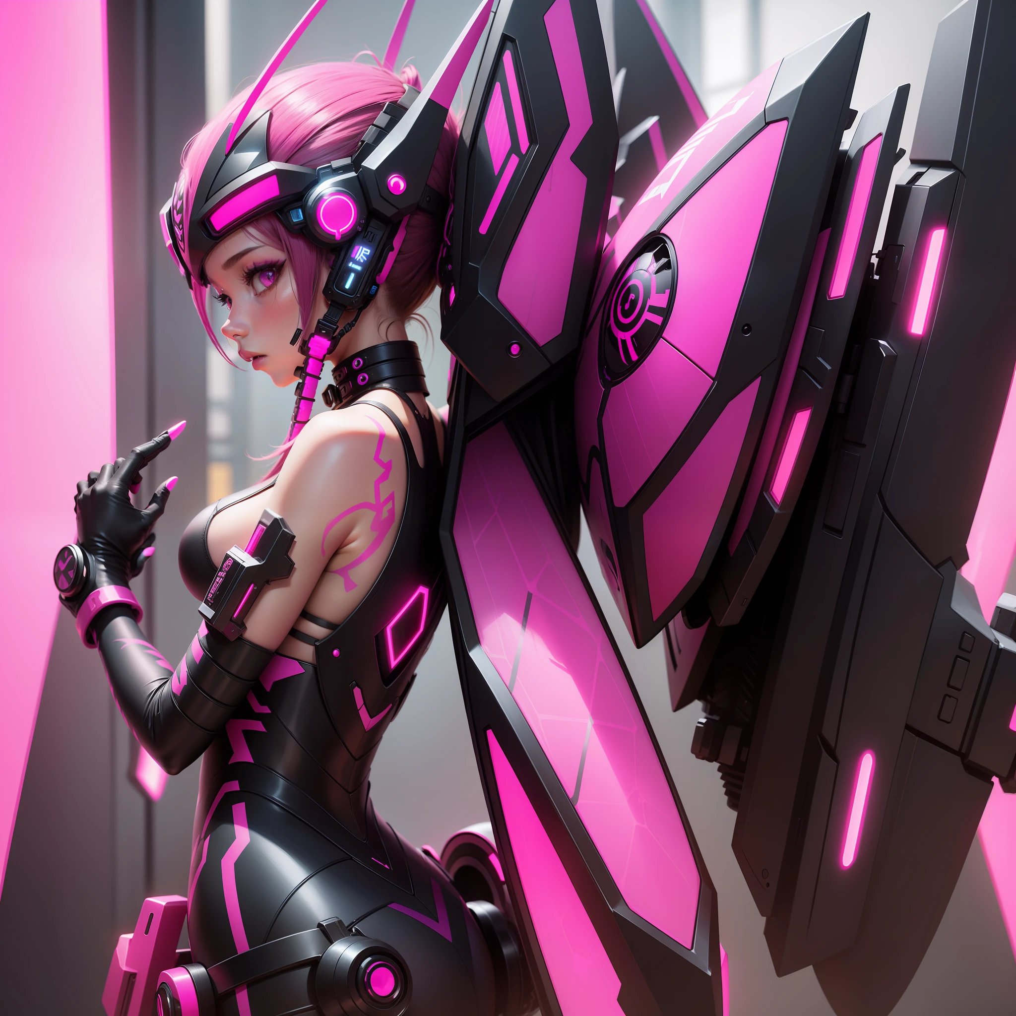 neon pink fuscia butlerfly cyberpunk png