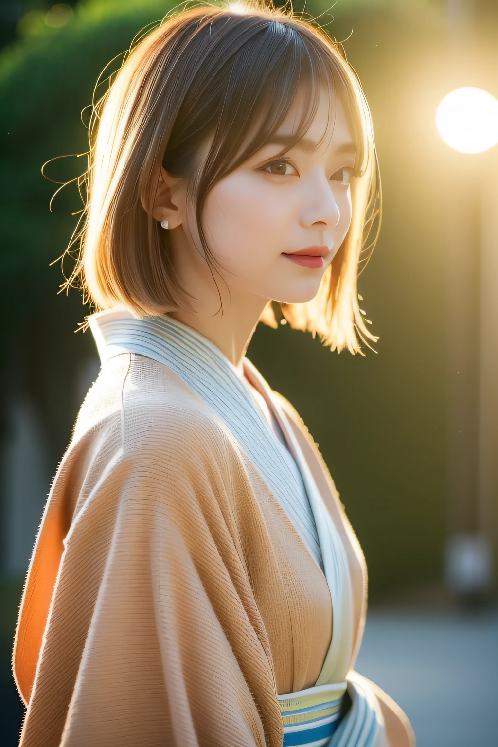 Close up photo of a girl、shorth hair、blonde  hair、Wearing a kimono、Hot spring in the background、Natural hot springs
Highest Quality、realisitic、Photorealsitic、(intricate detailes:1.2)、(delicate detail)、(ciinematic light、best quality backlight)、Clear Line、foco nítido、Lifelike face、Detailed face
Unity 8K Wallpapers、超A high resolution、(Photorealsitic:1.4)、looking at the viewers、full body Esbian、matsuri、In the street、Long