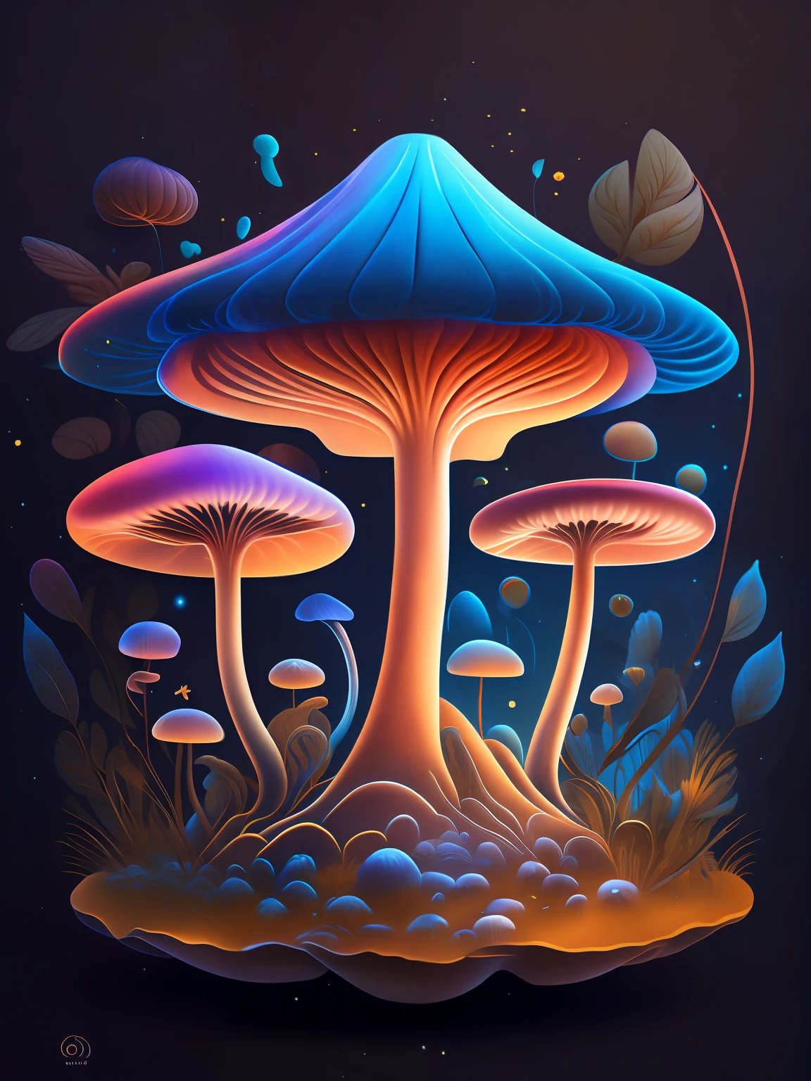 Psilocybe cubensis, design de camiseta, rzminjourney, arte vetorial, 8k