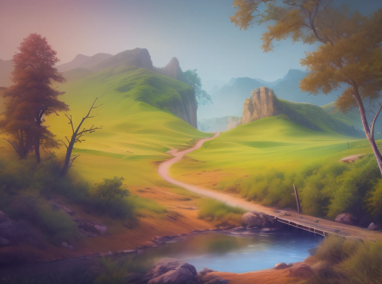 landscape,water,(extremely detailed CG unity 8k wallpaper), most beautiful artwork in the world,professional majestic oil painting,intricate, High Detail, Sharp focus, dramatic, photorealistic painting art