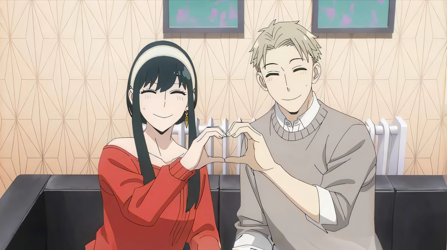 Anime image of man and woman sitting on sofa, Hinata Hyuga, sankakucomplex anime image, ( ( ( yoshinari yoh ) ) ), today's featured anime still, nagatoro, official anime still, anime still, shuushuu anime image, anime still image, Still from TV anime, official studio anime still
