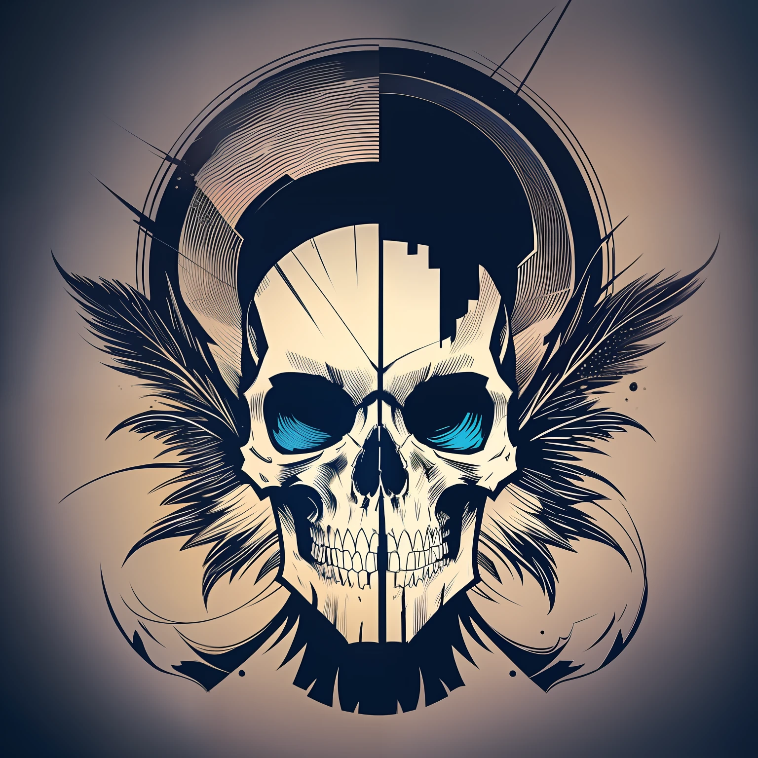 Logotipo da pistola, Illustration of a skull, usando apenas linhas em preto. Delimit the shapes and characteristics of the pistol with carefully drawn lines, criando um visual elegante e estilizado. detalhes sutis, linhas mais finas e precisas. fundo transparente