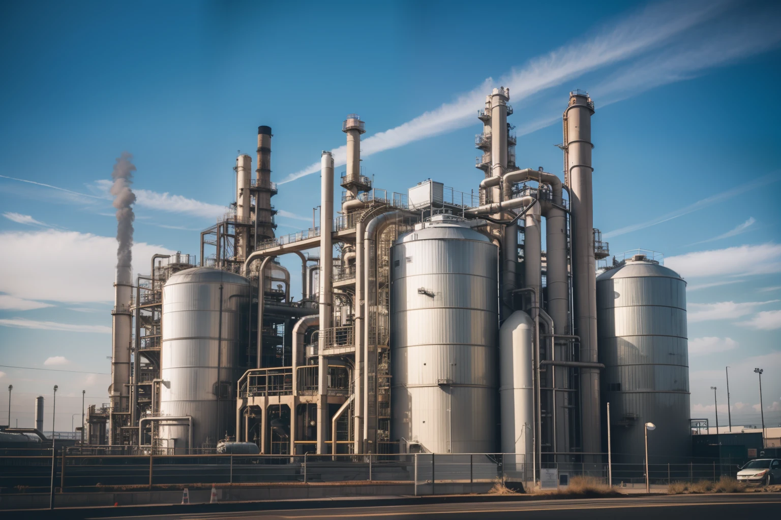 Chemical plant buildings，Scenes, Live photos, 8K,  shutter inventory